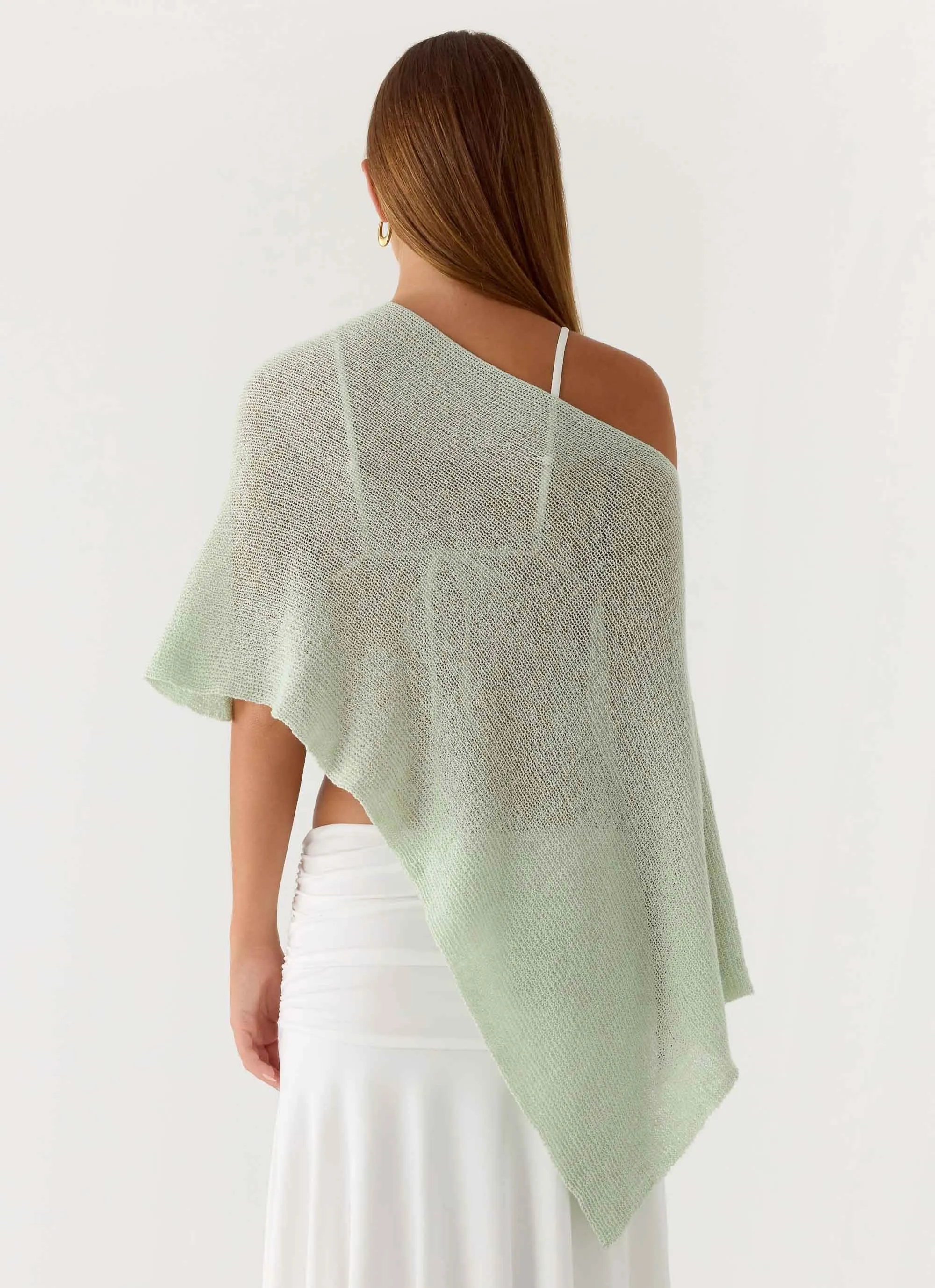 Yas Knit Cape - Green sold by Peppermayo product image thumbnail 2