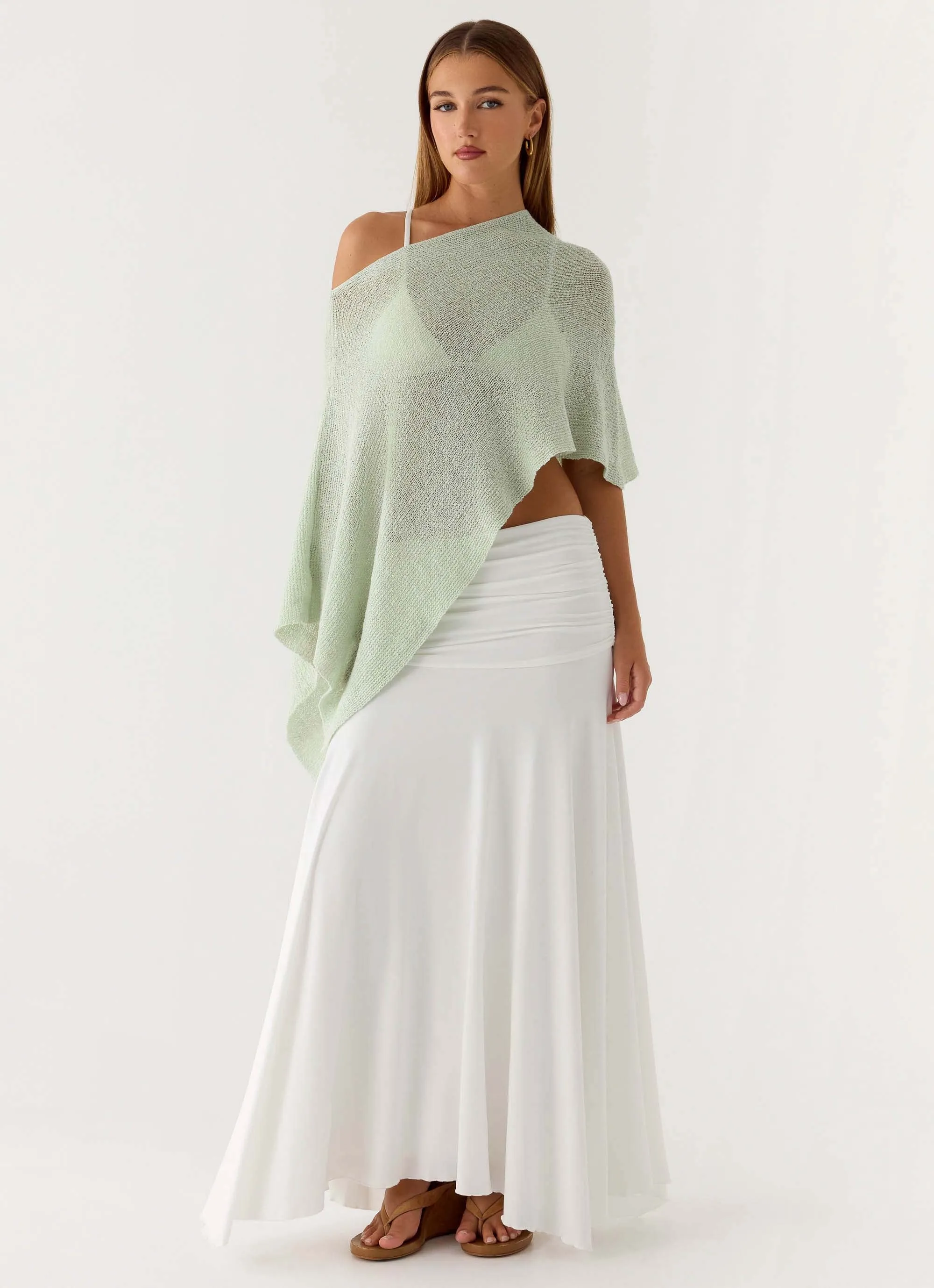 Yas Knit Cape - Green sold by Peppermayo product image thumbnail 4