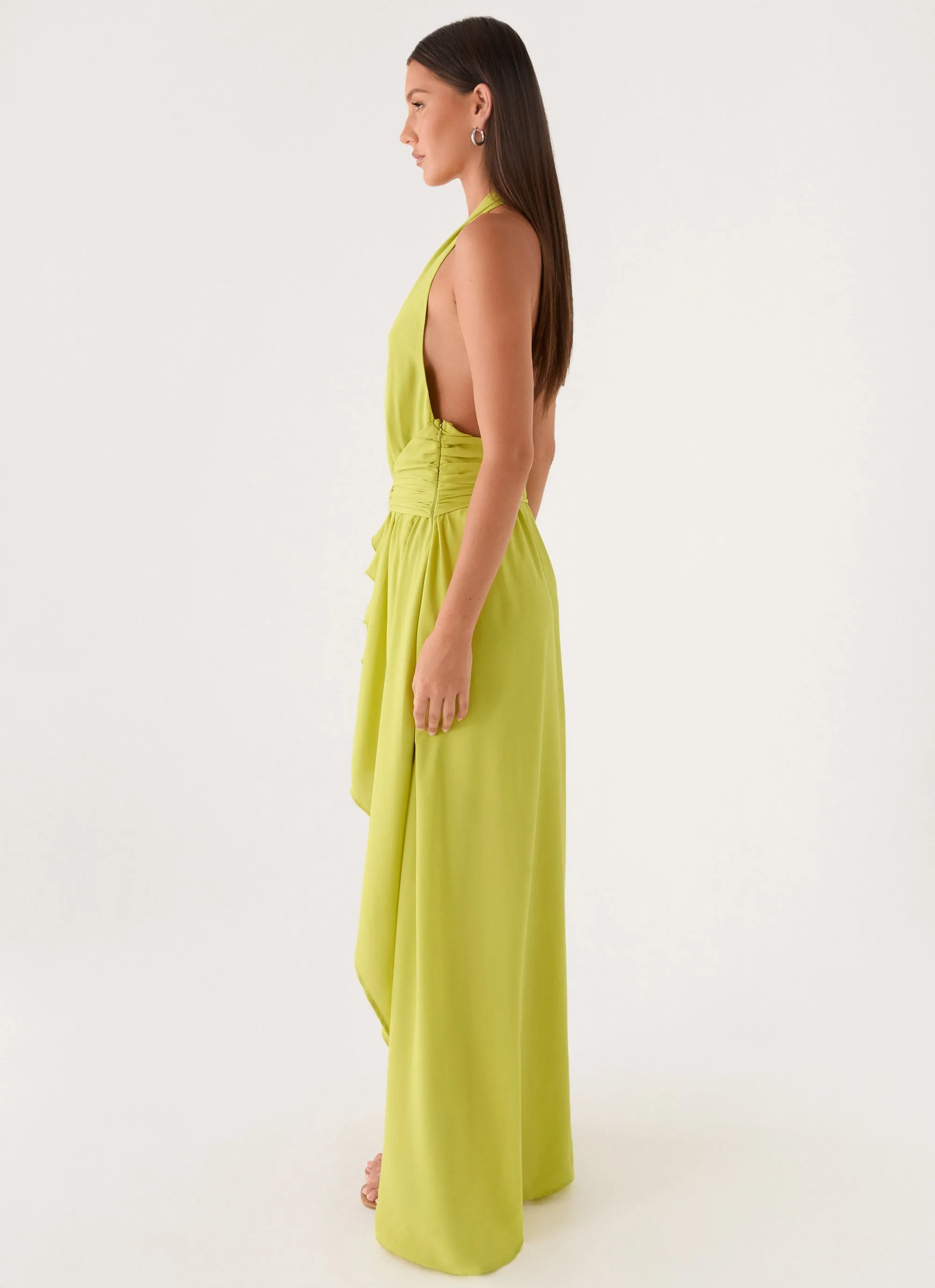 Sinead Halter Maxi Dress - Lime sold by Peppermayo product image thumbnail 5
