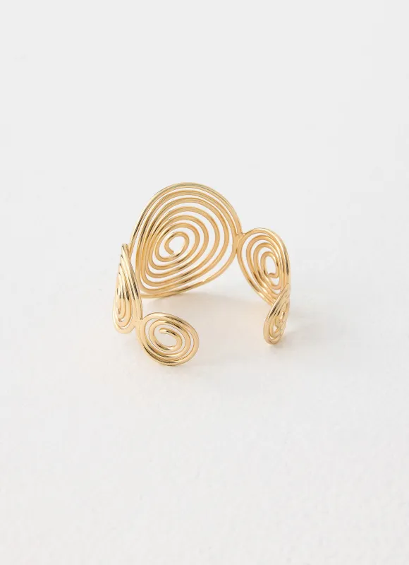 Cocoa Rush Arm Cuff - Gold made by Peppermayo