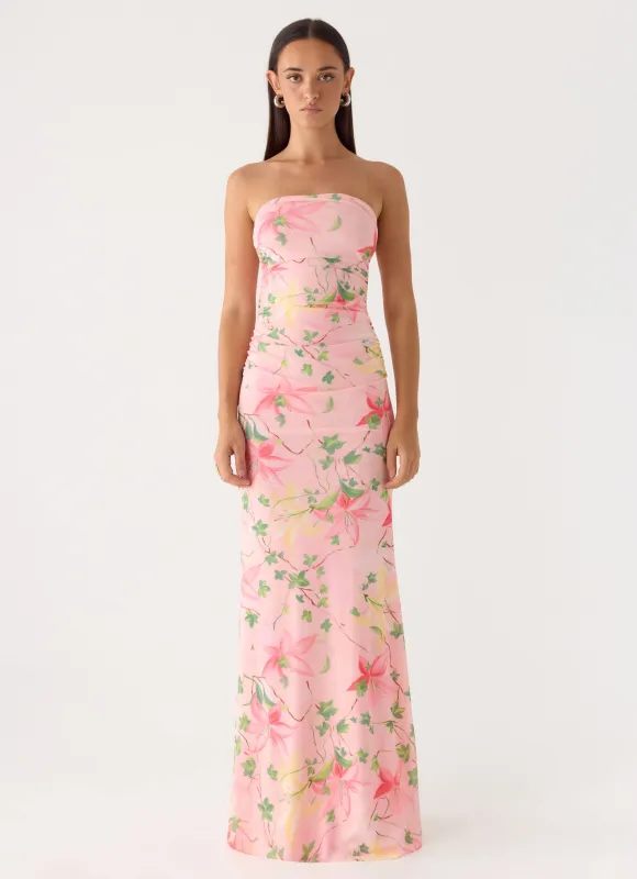 Iroha Strapless Maxi Dress - Blooming Spring made by Peppermayo