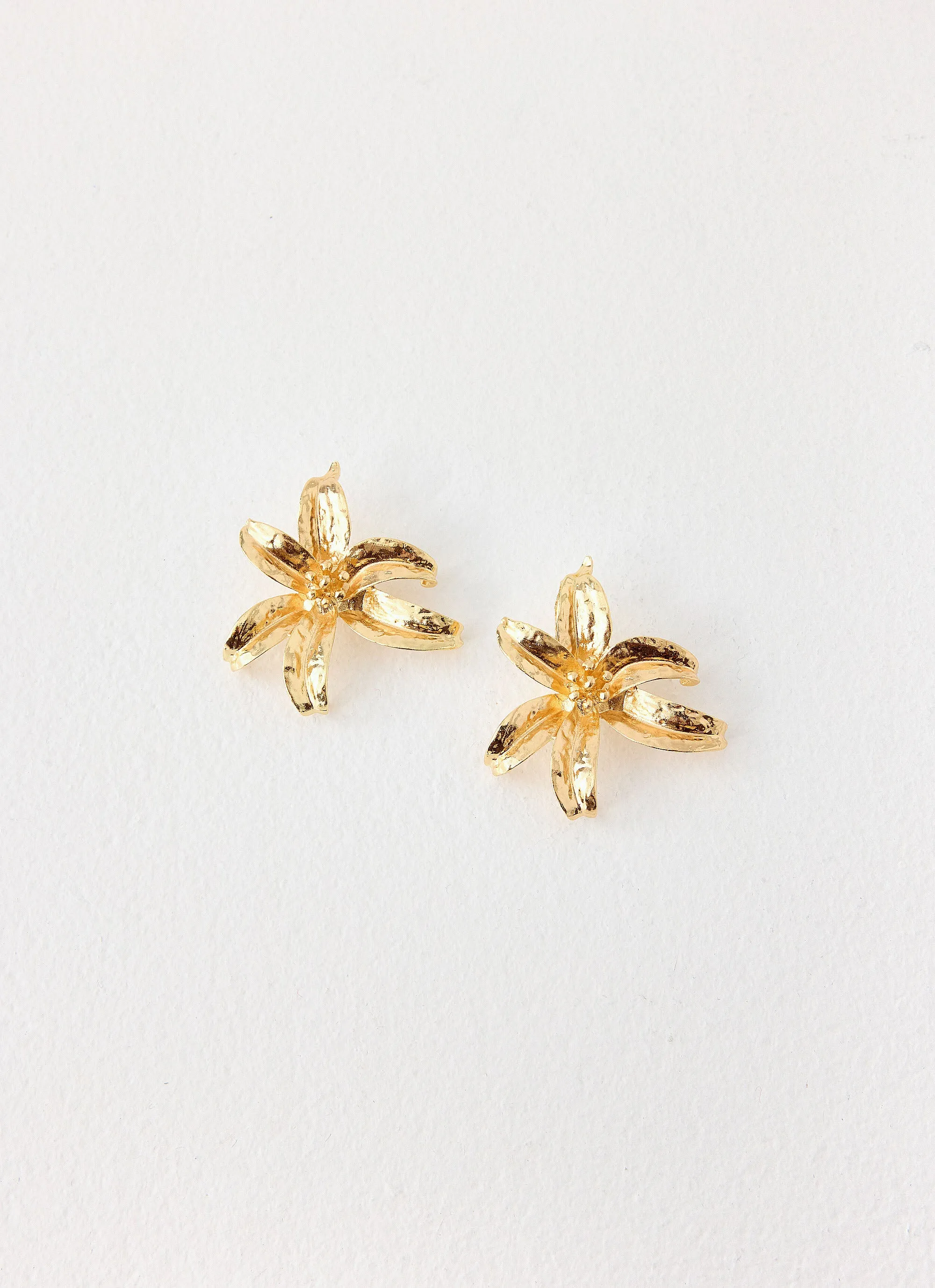 Bloomwave Earrings - Gold sold by Peppermayo