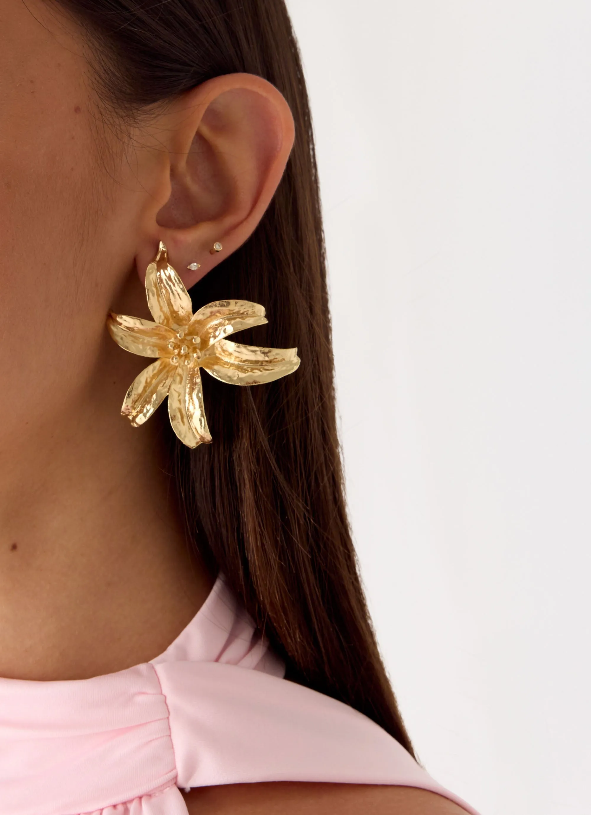 Bloomwave Earrings - Gold sold by Peppermayo product image thumbnail 3