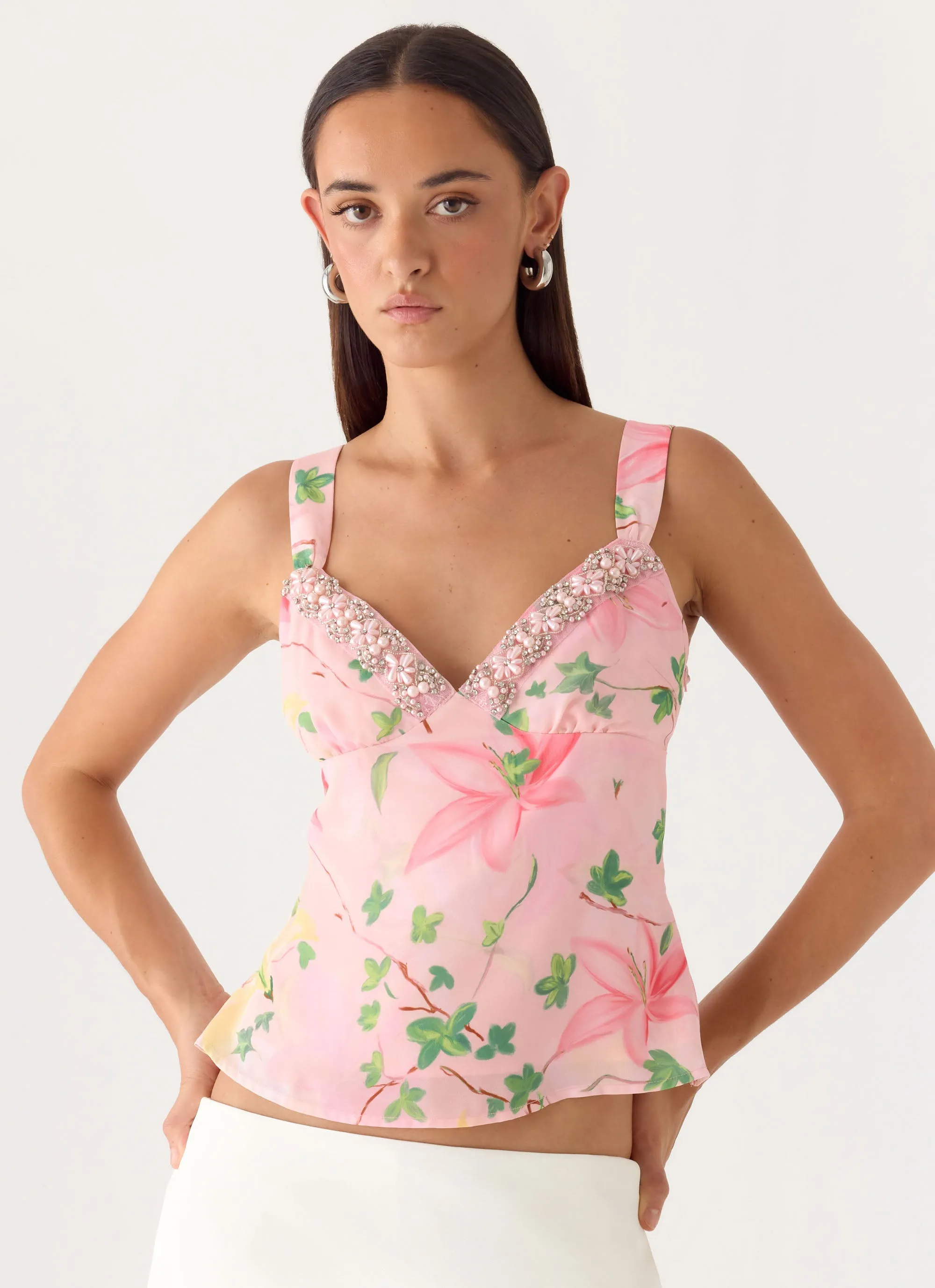 Loop Cami Top - Blooming Spring sold by Peppermayo