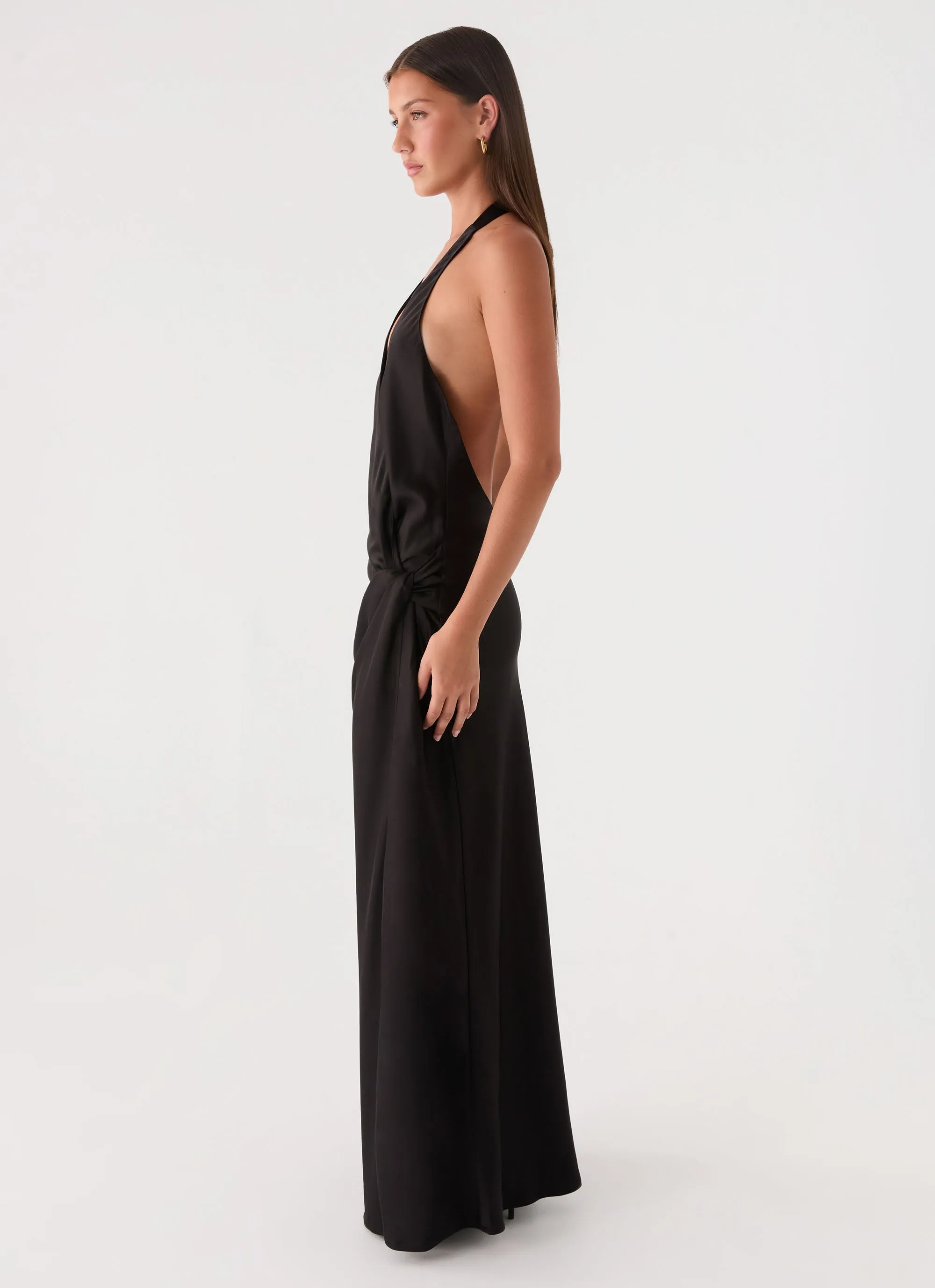 Lumae Halter Maxi Dress - Black sold by Peppermayo product image thumbnail 3