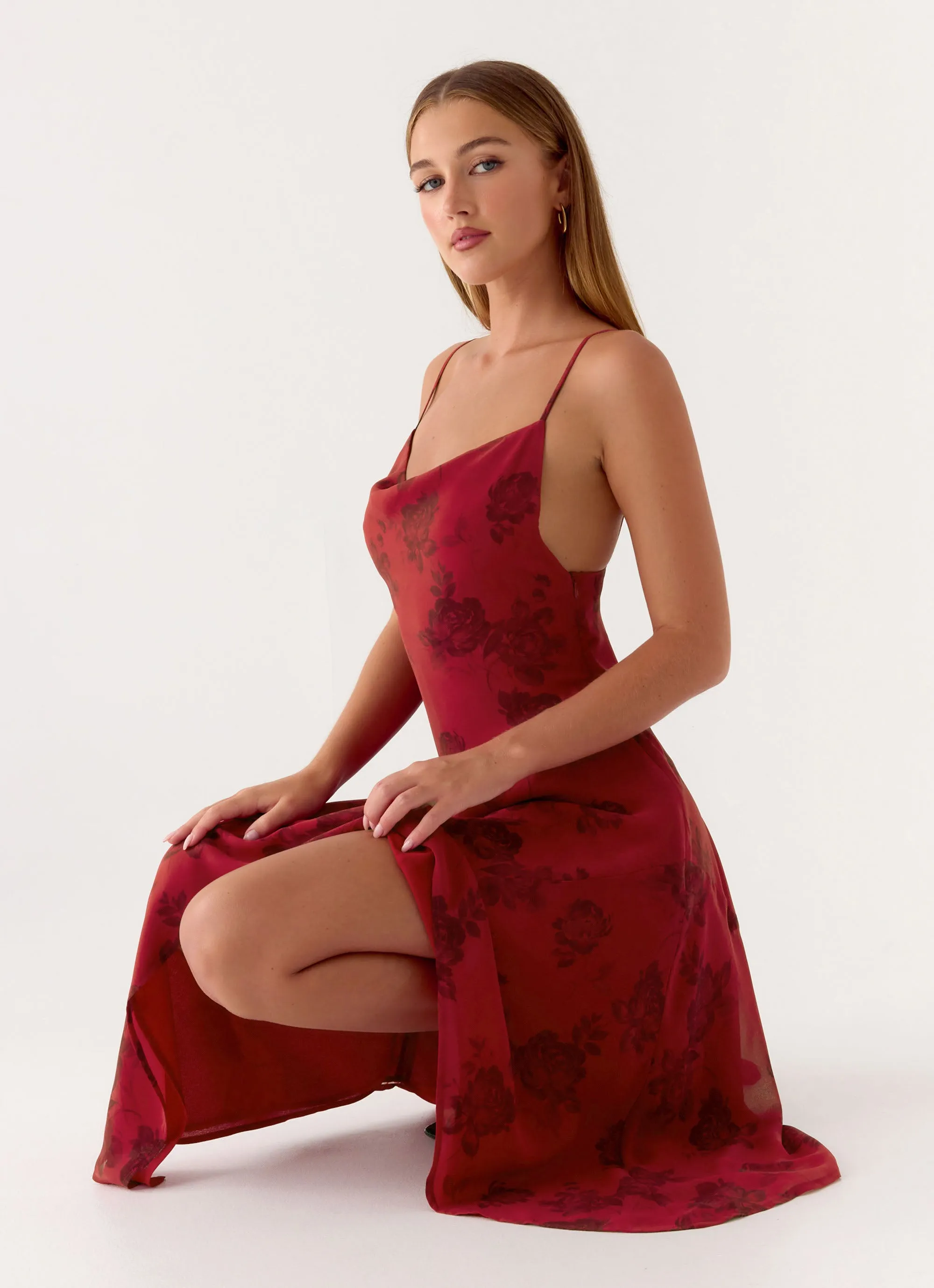 Jasiel Midi Dress - Cherry Rose sold by Peppermayo product image thumbnail 5