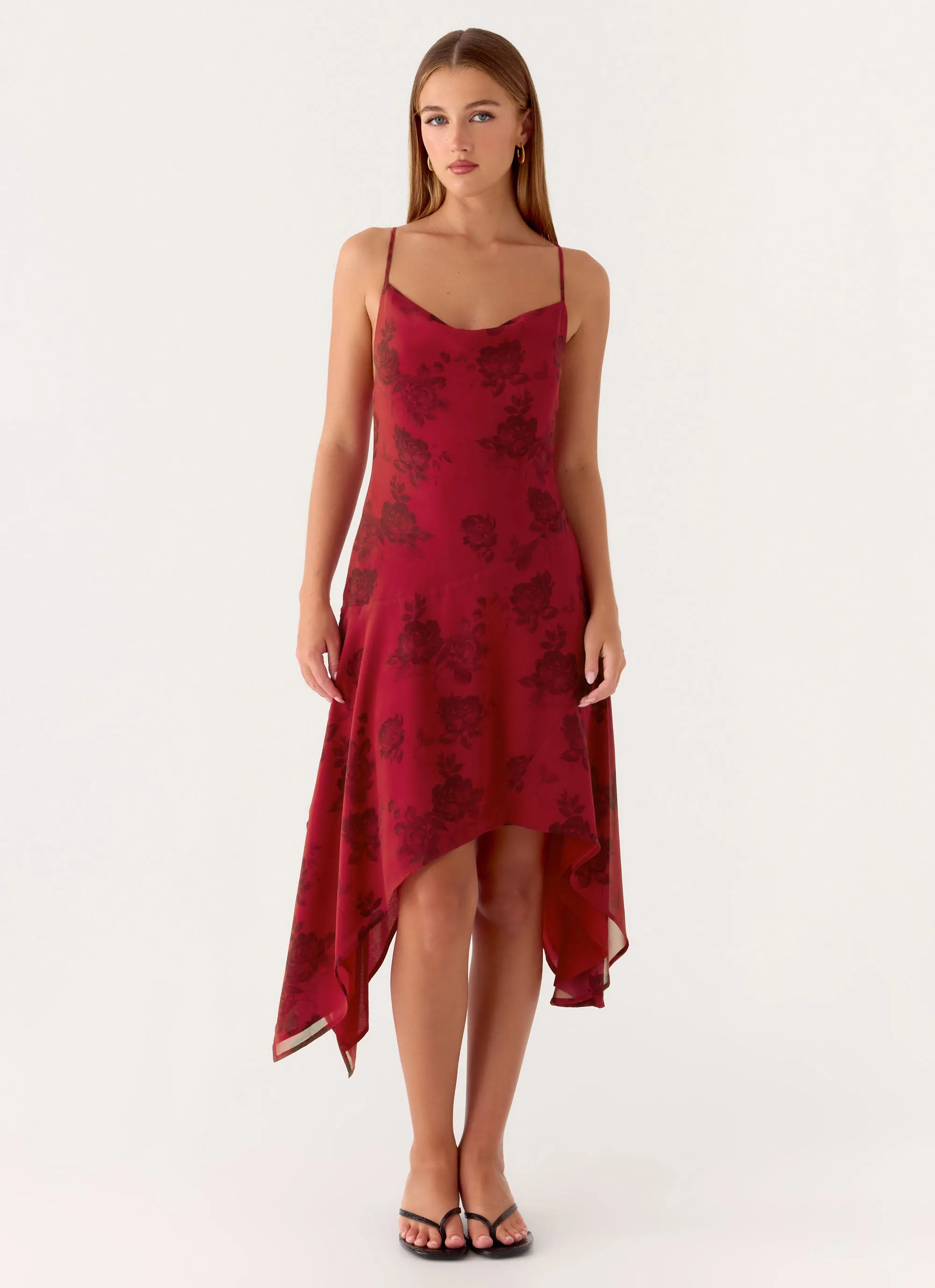 Jasiel Midi Dress - Cherry Rose sold by Peppermayo product image thumbnail 4