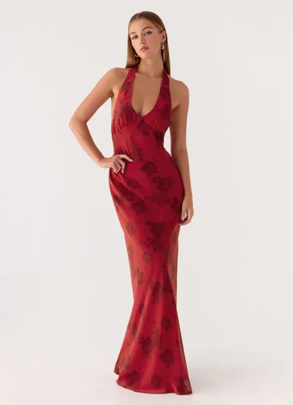 Freja Maxi Dress - Cherry Rose made by Peppermayo