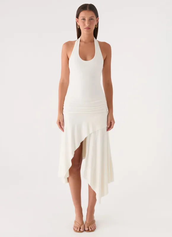 Alise Midi Dress - White made by Peppermayo