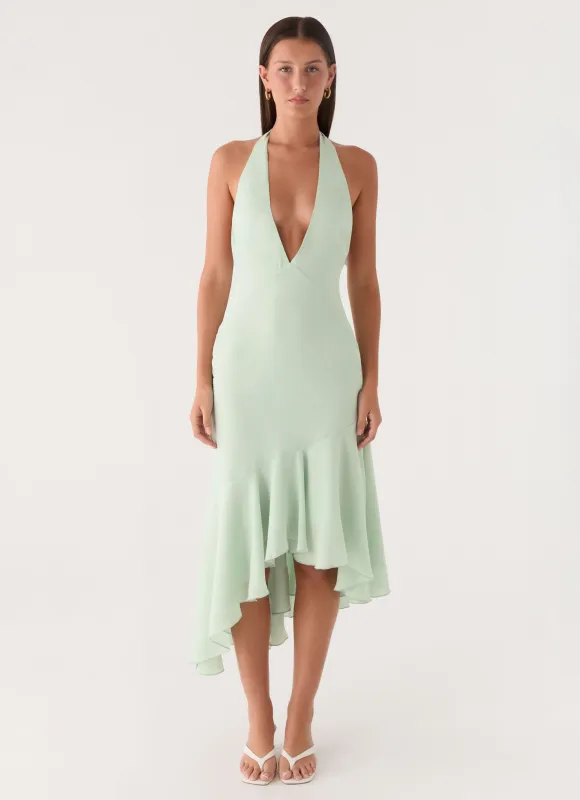 Darline Midi Dress - Pistachio made by Peppermayo