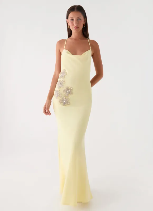 Joella Maxi Dress - Yellow made by Peppermayo