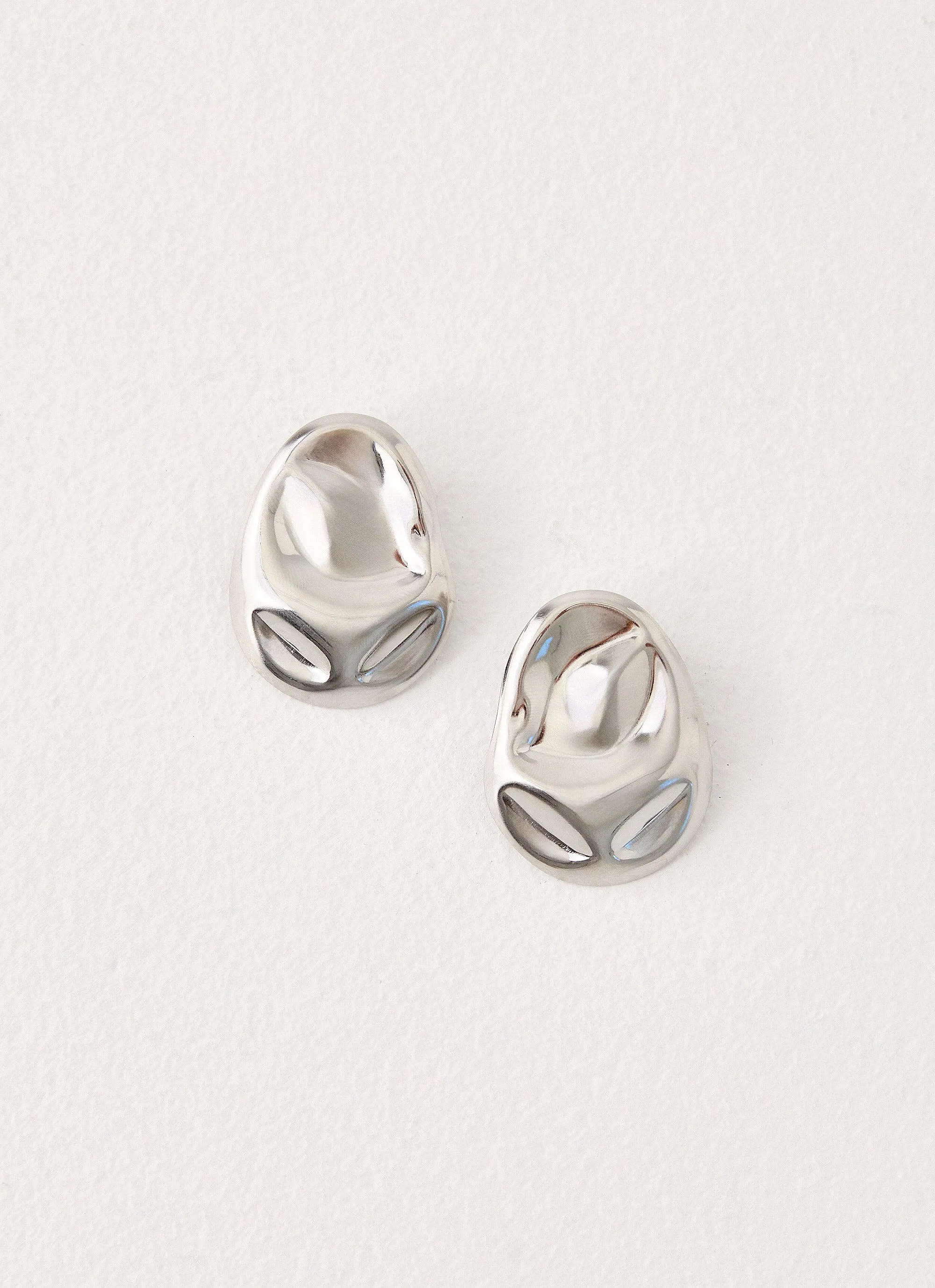 Silver Siren Earrings - Silver sold by Peppermayo