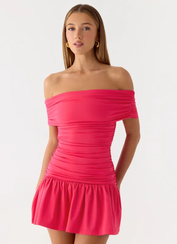 Aurenis Mini Dress - Fuchsia made by Peppermayo