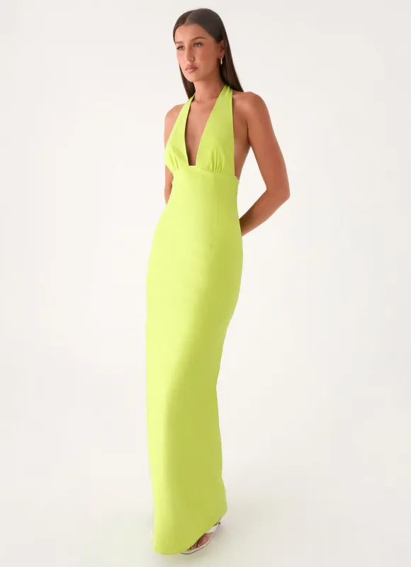 Feyric Maxi Dress - Apple Green made by Peppermayo