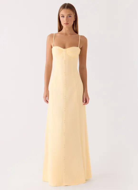 Samah Maxi Dress - Lemon made by Peppermayo