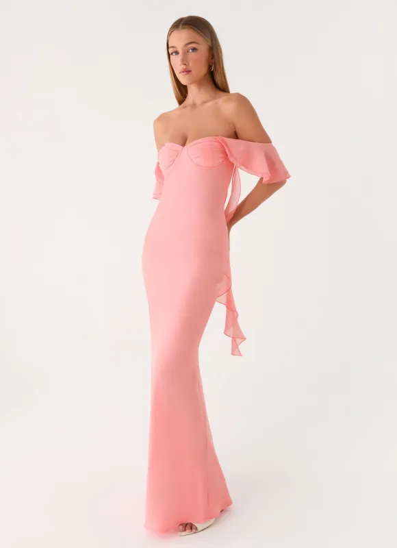 Maliyah Maxi Dress - Peach made by Peppermayo