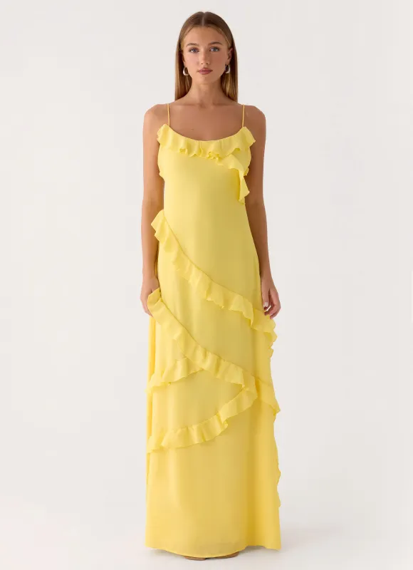 Mishal Maxi Dress - Bright Lemon made by Peppermayo