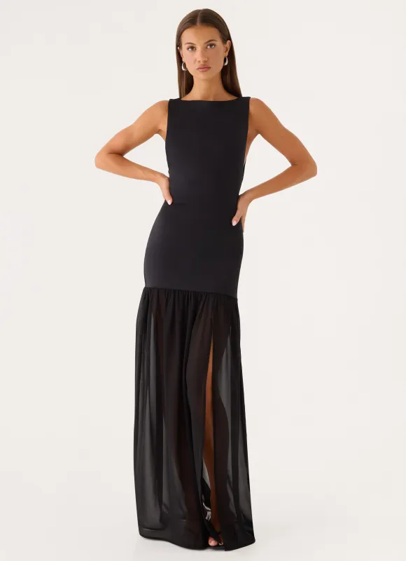Seraphine Maxi Dress - Black made by Peppermayo
