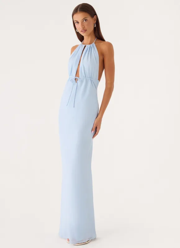 Mariana Maxi Dress - Soft Blue made by Peppermayo