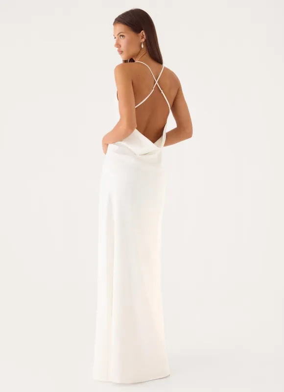Bailie Maxi Dress - White made by Peppermayo