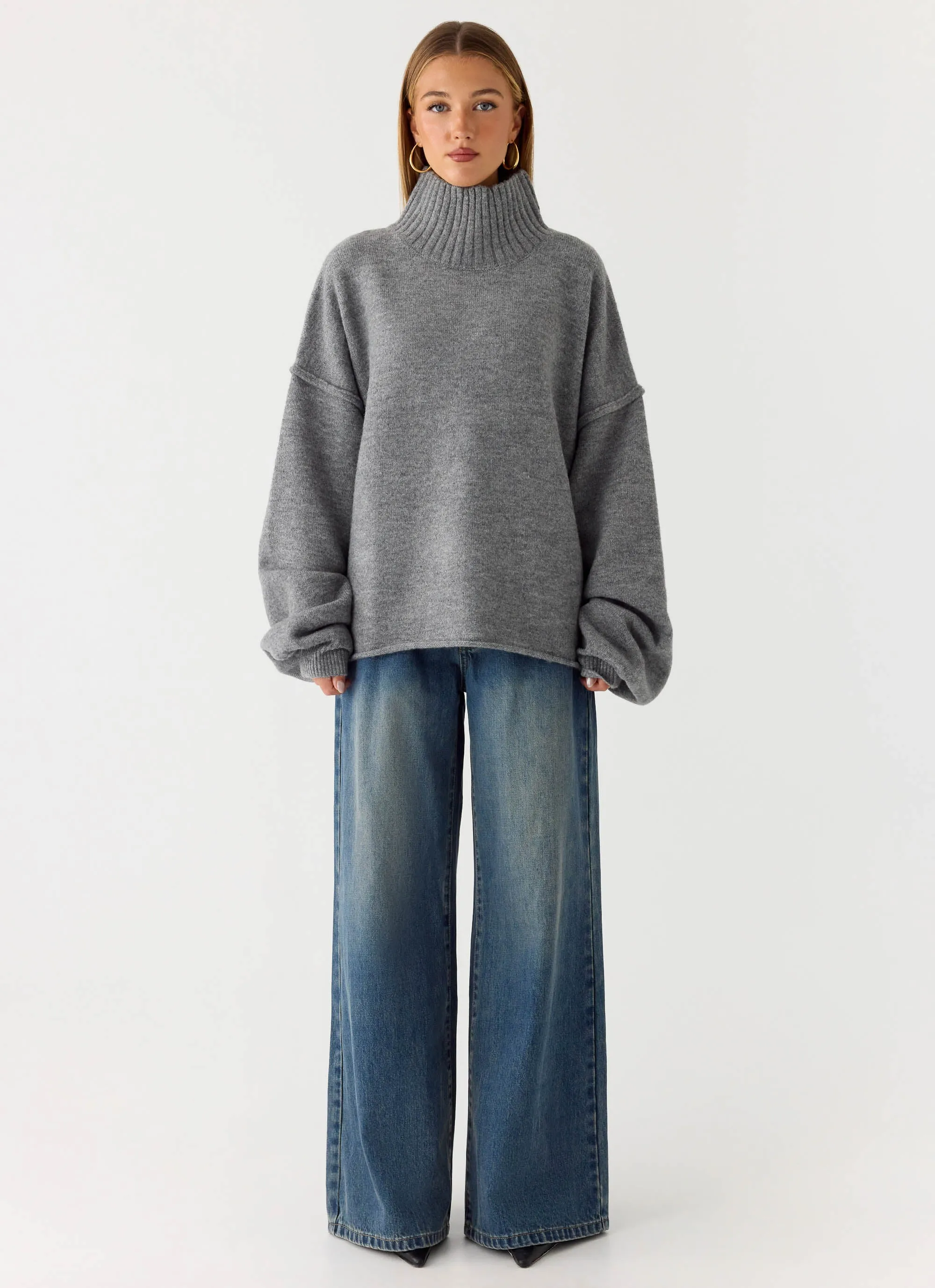 Roux Knit Sweater - Grey sold by Peppermayo product image thumbnail 2