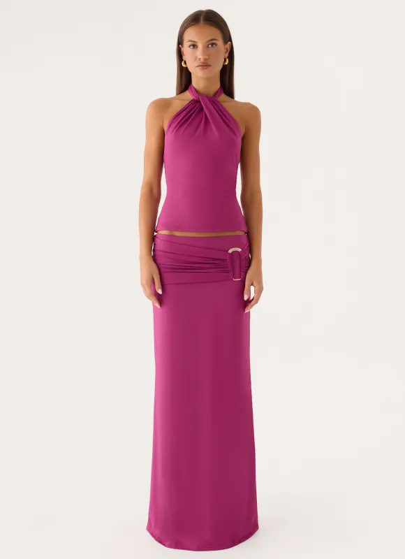 Rosanna Maxi Skirt - Plum made by Peppermayo