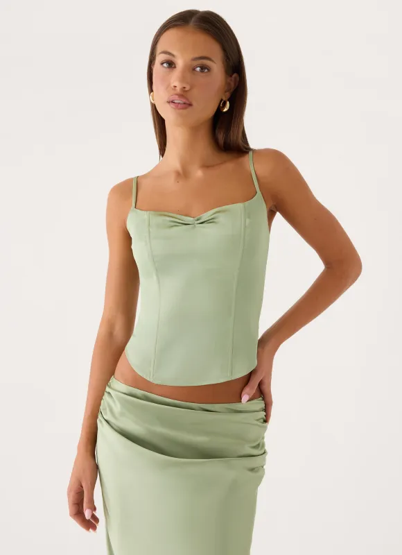 Belle Chime Bustier - Sage made by Peppermayo