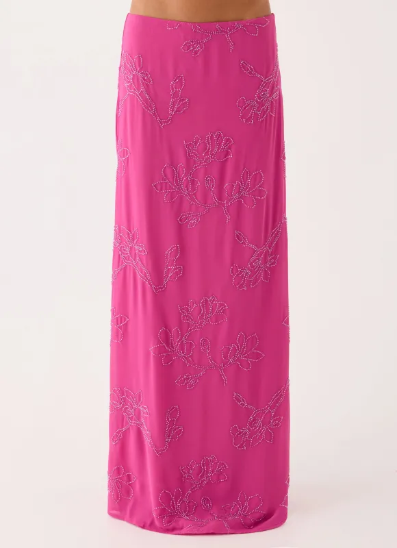 Secret Spot Maxi Skirt - Berry Kiss made by Peppermayo