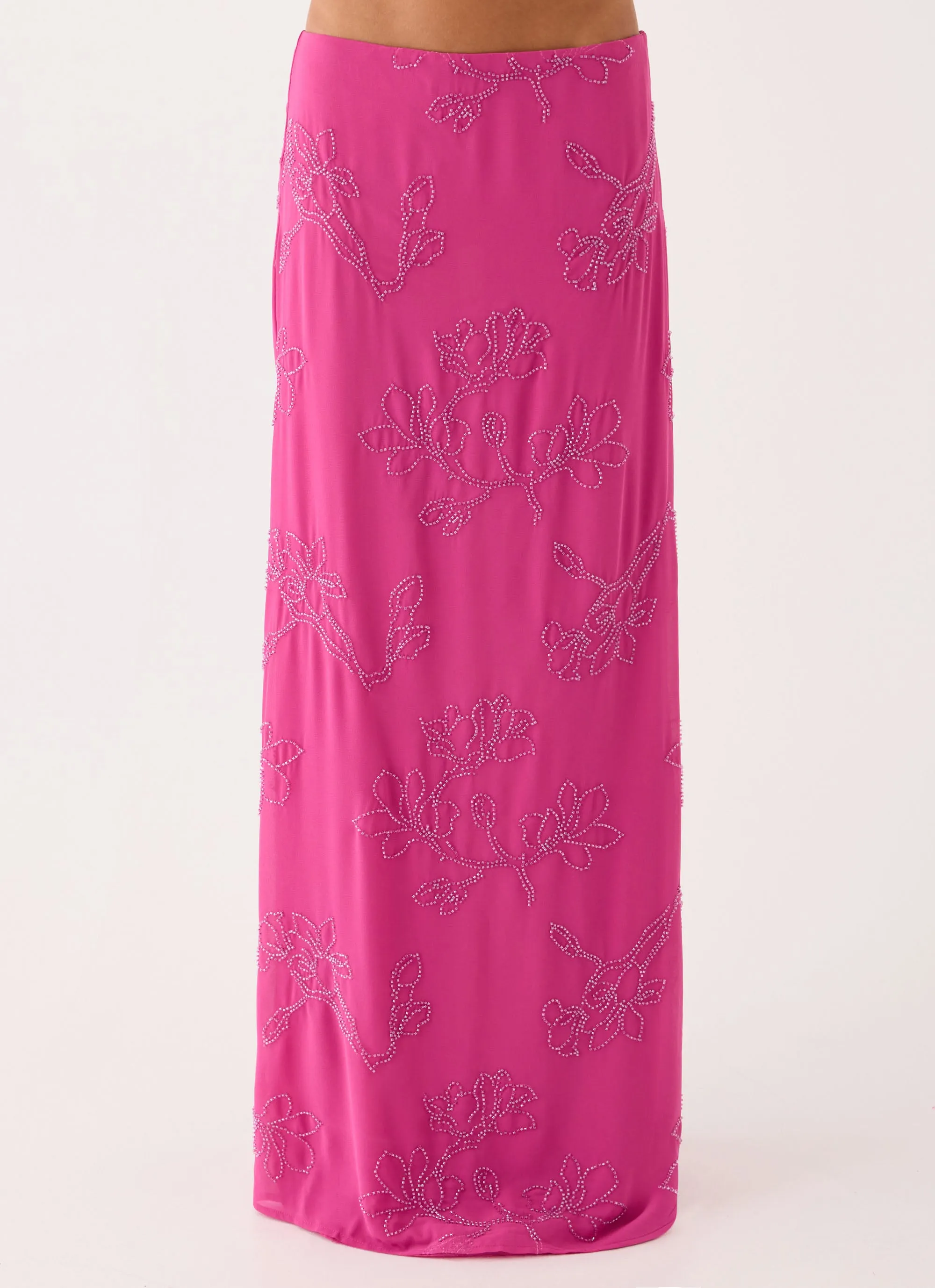 Secret Spot Maxi Skirt - Berry Kiss sold by Peppermayo