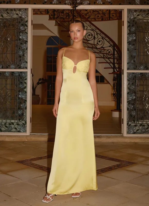 Joan Maxi Dress - Yellow made by Peppermayo