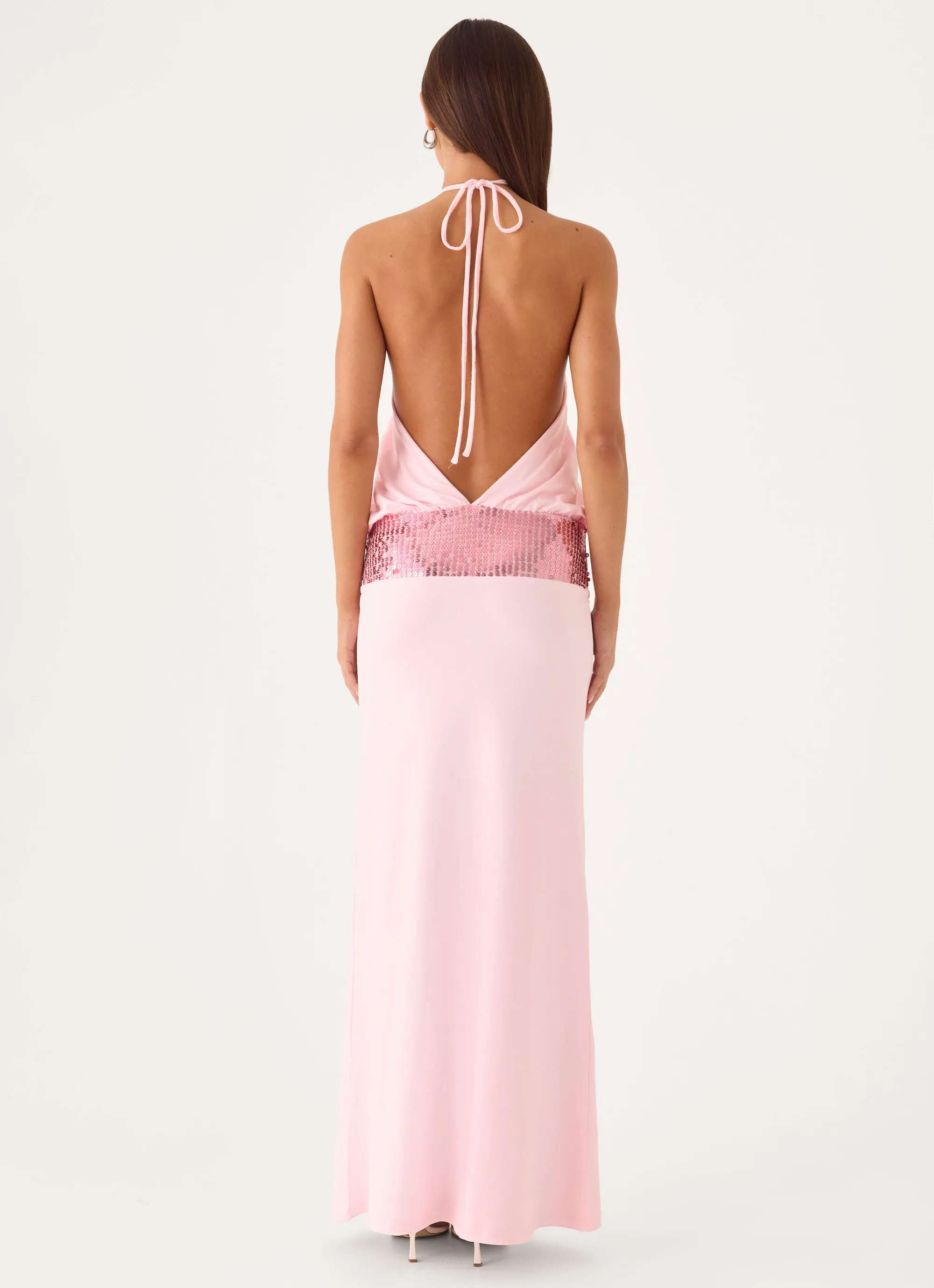Marcie Halter Maxi Dress - Pink sold by Peppermayo product image thumbnail 3