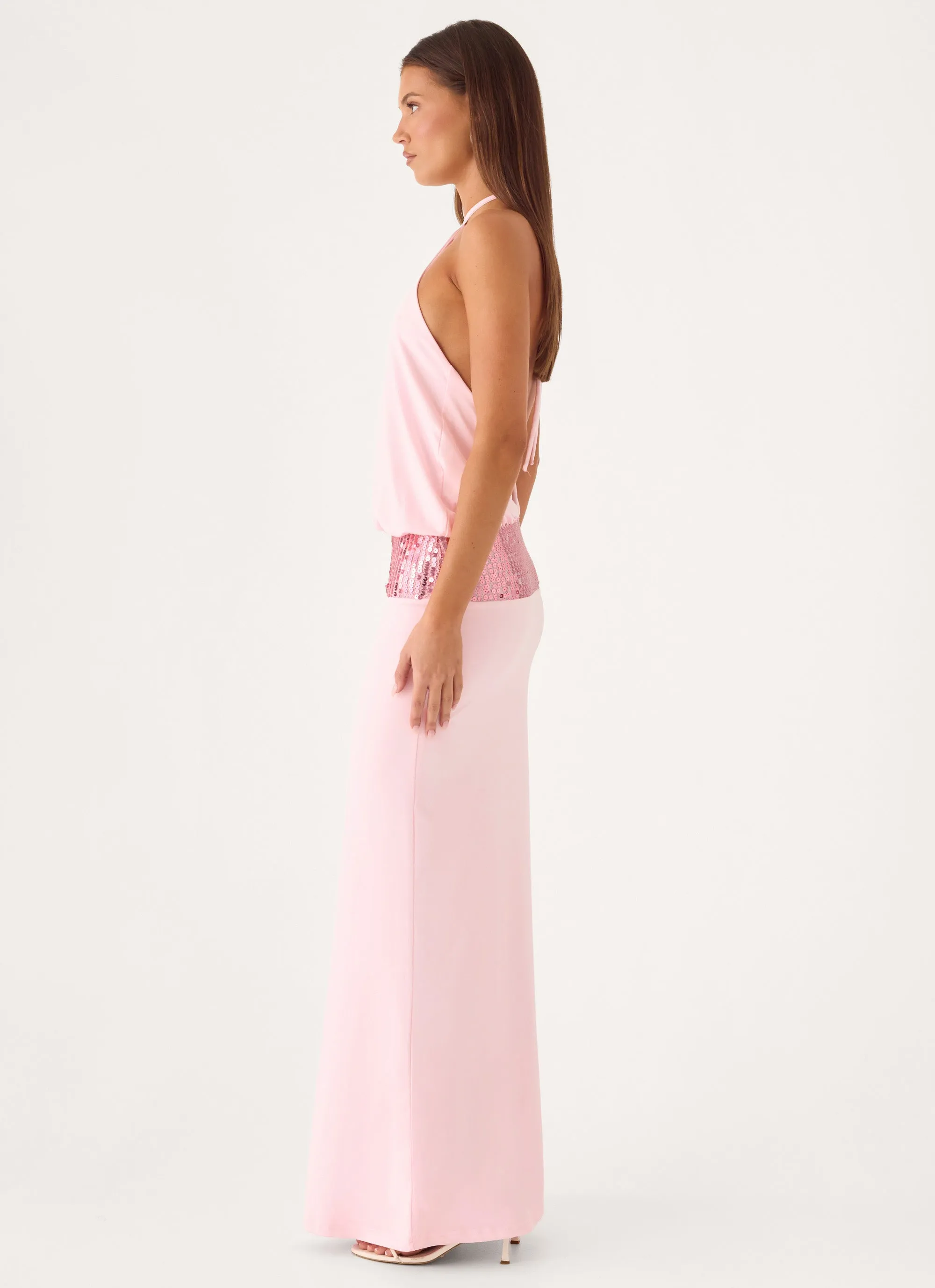 Marcie Halter Maxi Dress - Pink sold by Peppermayo product image thumbnail 4
