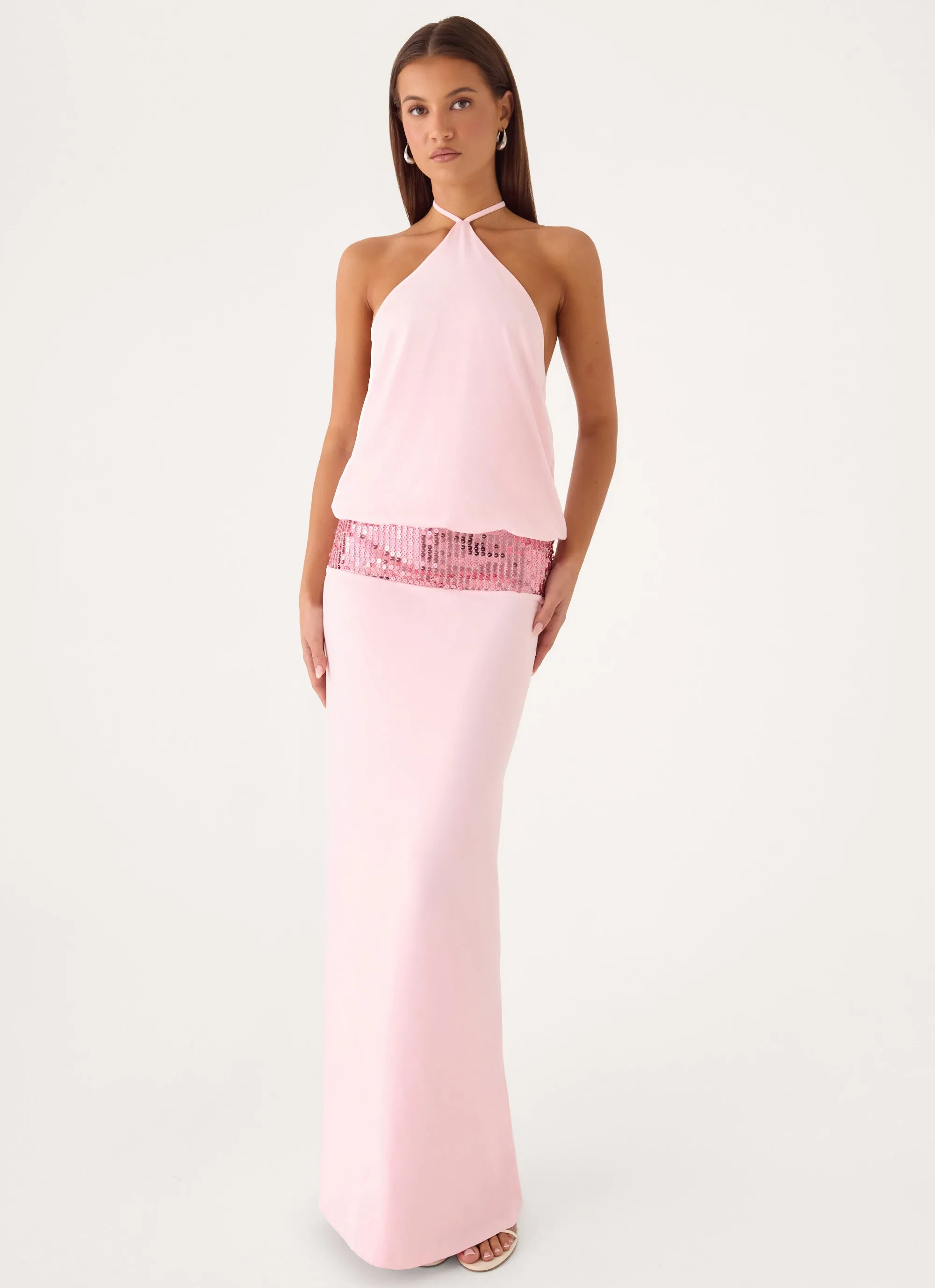 Marcie Halter Maxi Dress - Pink sold by Peppermayo product image thumbnail 5