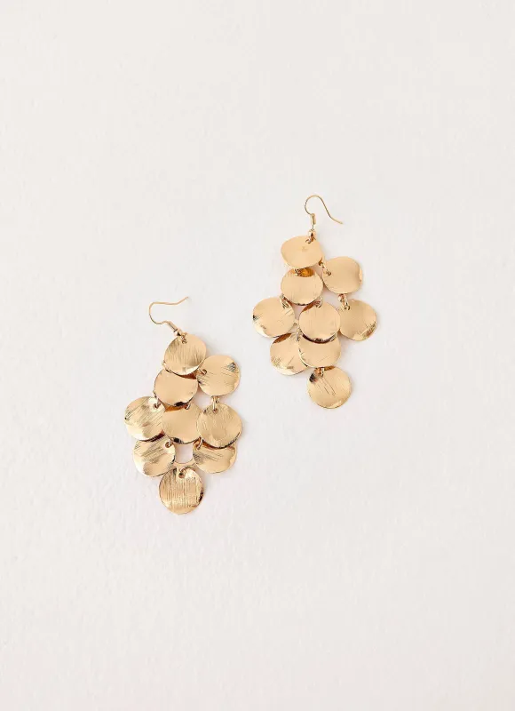 Flower Power Earrings - Gold made by Peppermayo