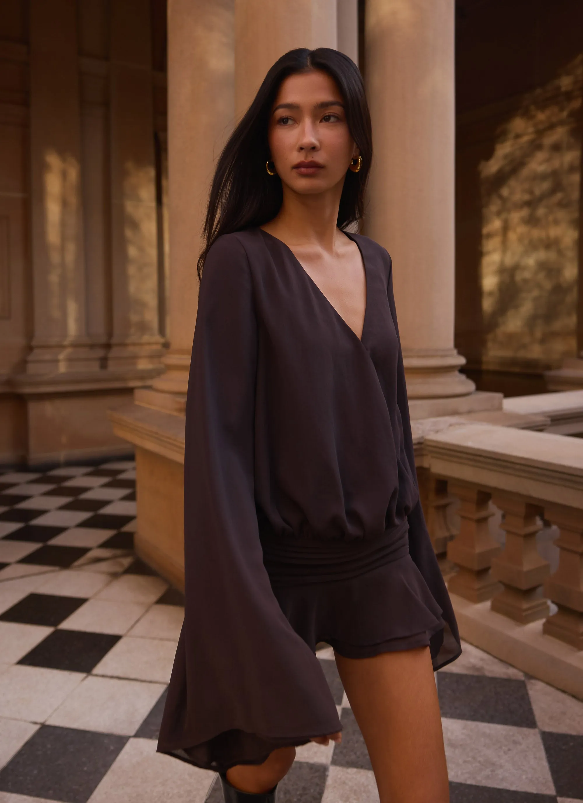 Elisana Mini Dress - Chocolate sold by Peppermayo product image thumbnail 2