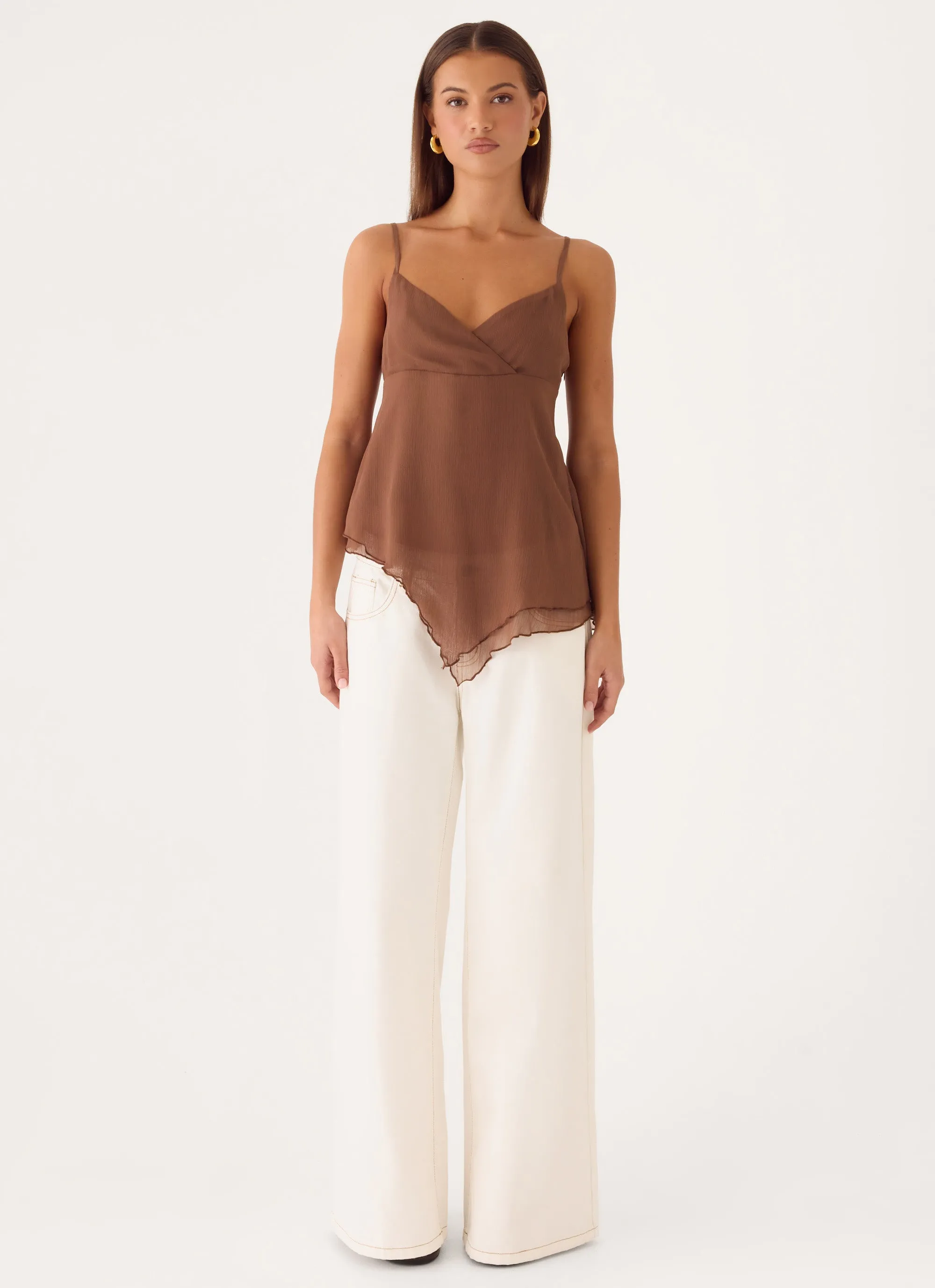 Lurbua Cami Top - Chocolate sold by Peppermayo product image thumbnail 4