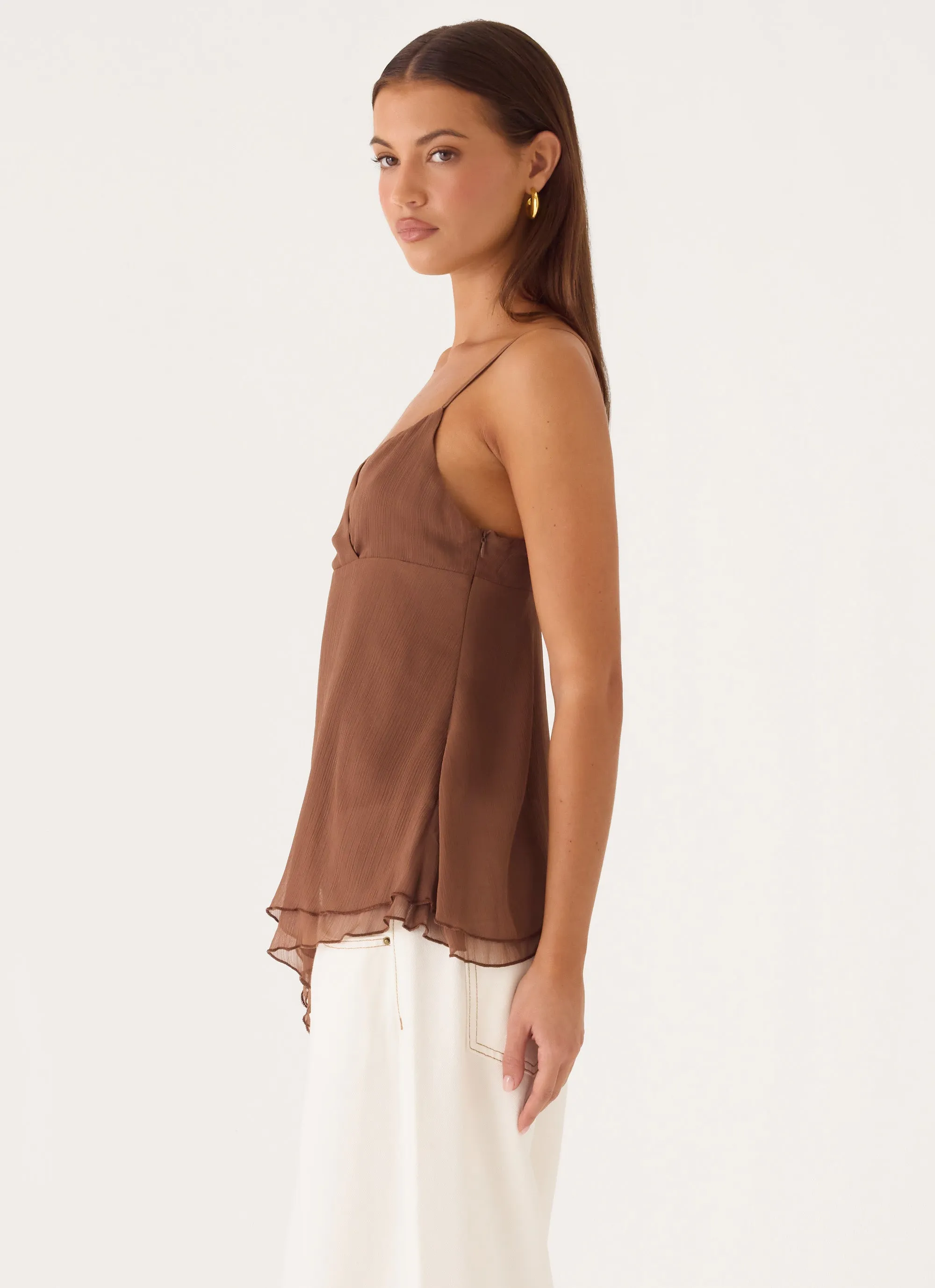 Lurbua Cami Top - Chocolate sold by Peppermayo product image thumbnail 3
