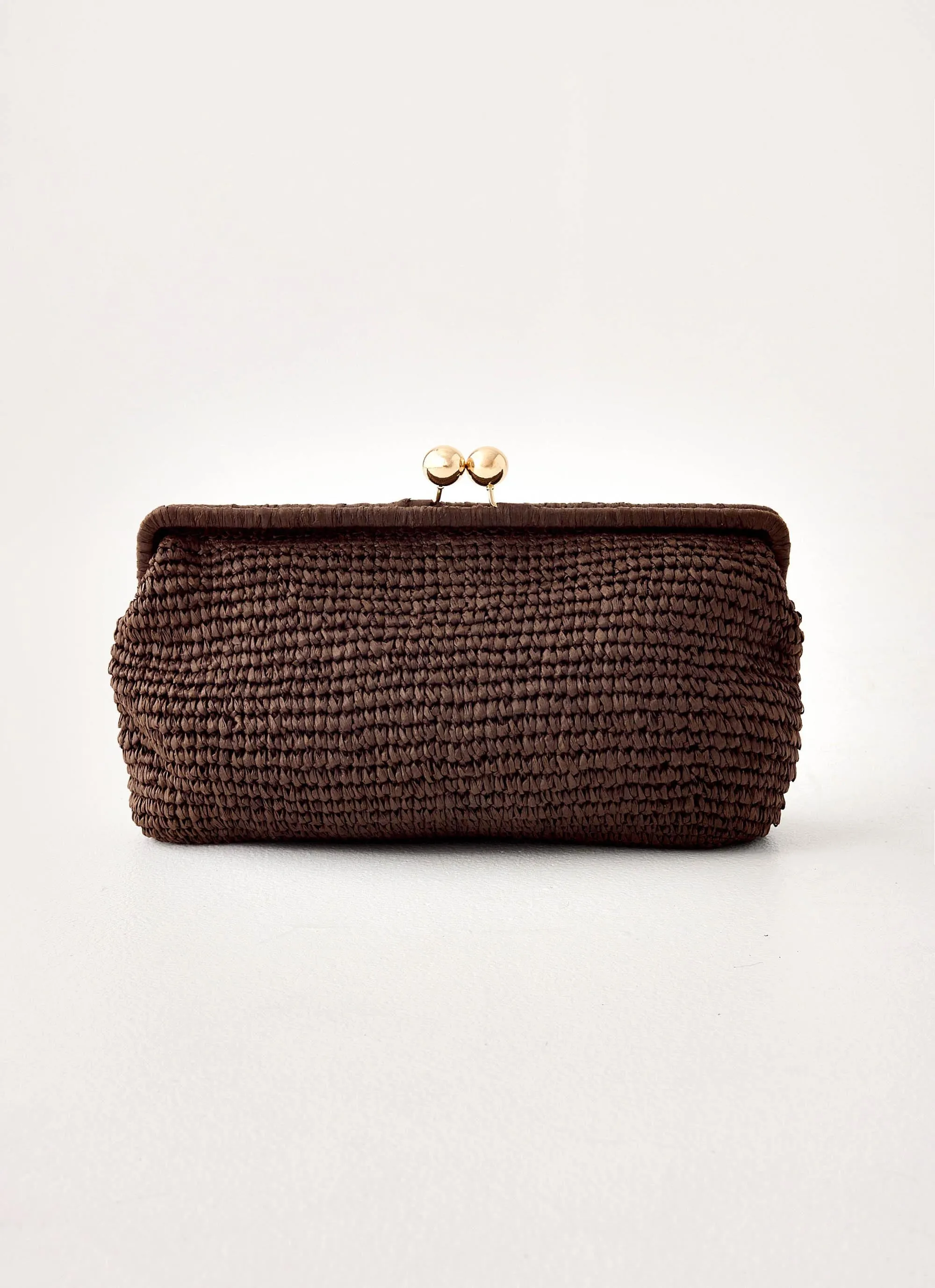 Gia Clutch Bag - Brown sold by Peppermayo