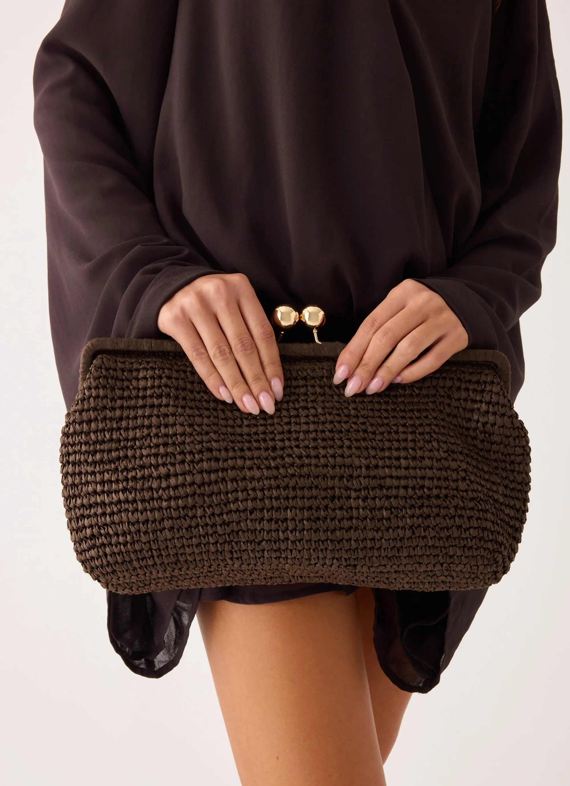 Gia Clutch Bag - Brown sold by Peppermayo product image thumbnail 4