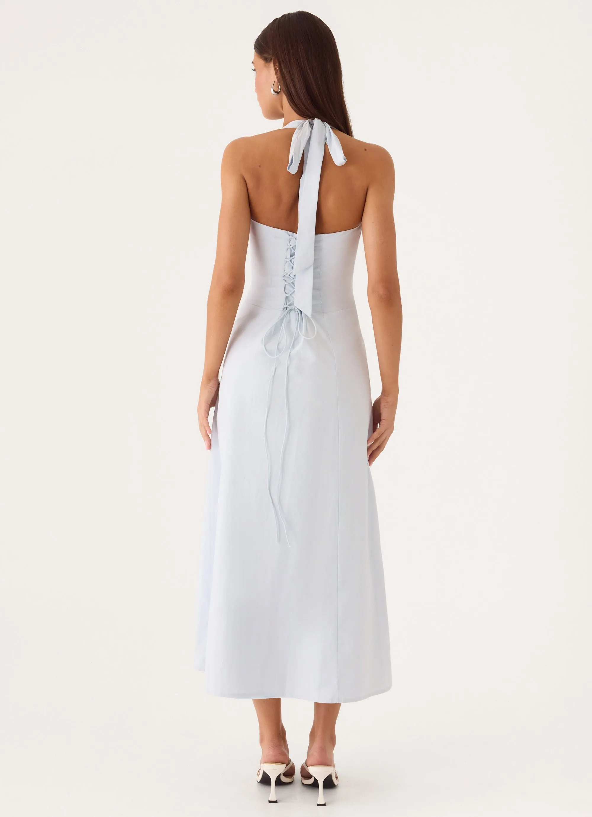 Sarrah Halter Midi Dress - Blue sold by Peppermayo product image thumbnail 5