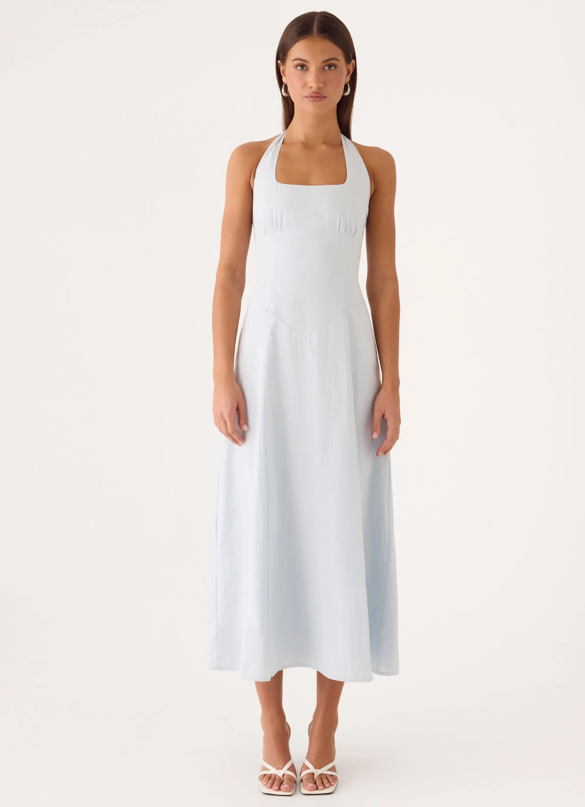 Sarrah Halter Midi Dress - Blue sold by Peppermayo product image thumbnail 4