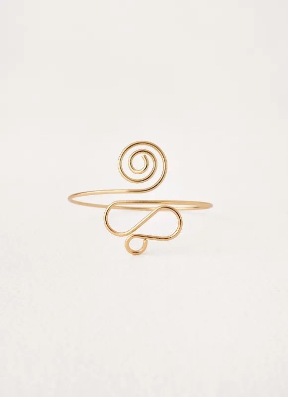 Serpentina Arm Cuff - Gold made by Peppermayo