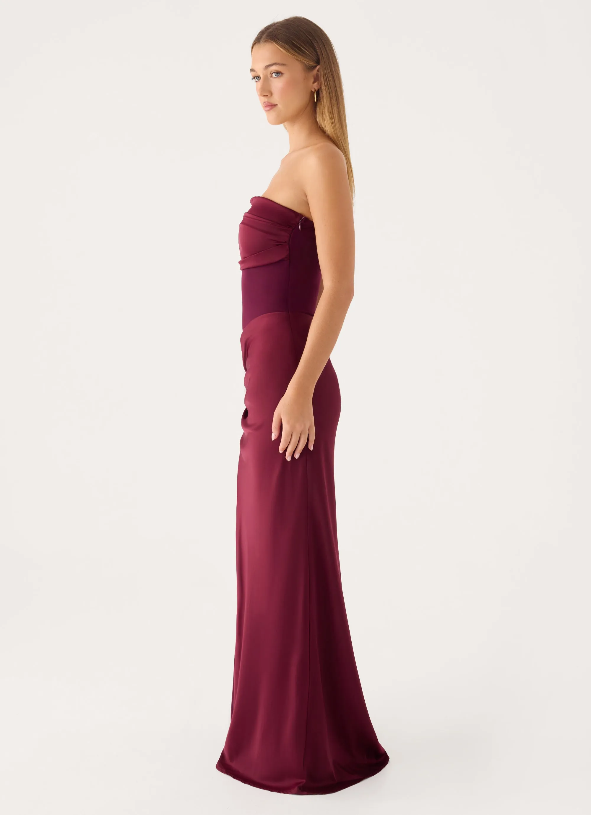 Charmaine Maxi Dress - Deep Maroon sold by Peppermayo product image thumbnail 2