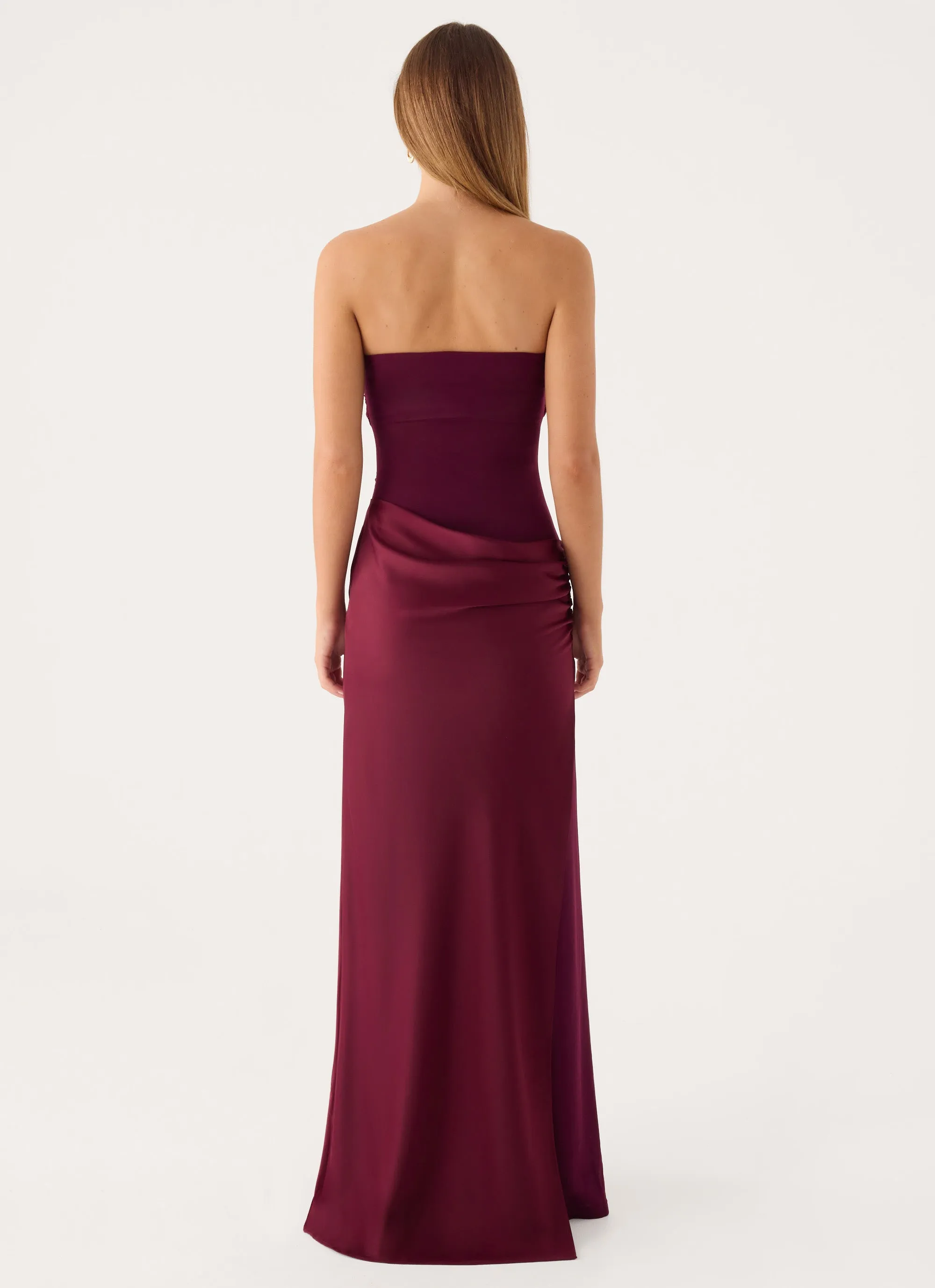 Charmaine Maxi Dress - Deep Maroon sold by Peppermayo product image thumbnail 3