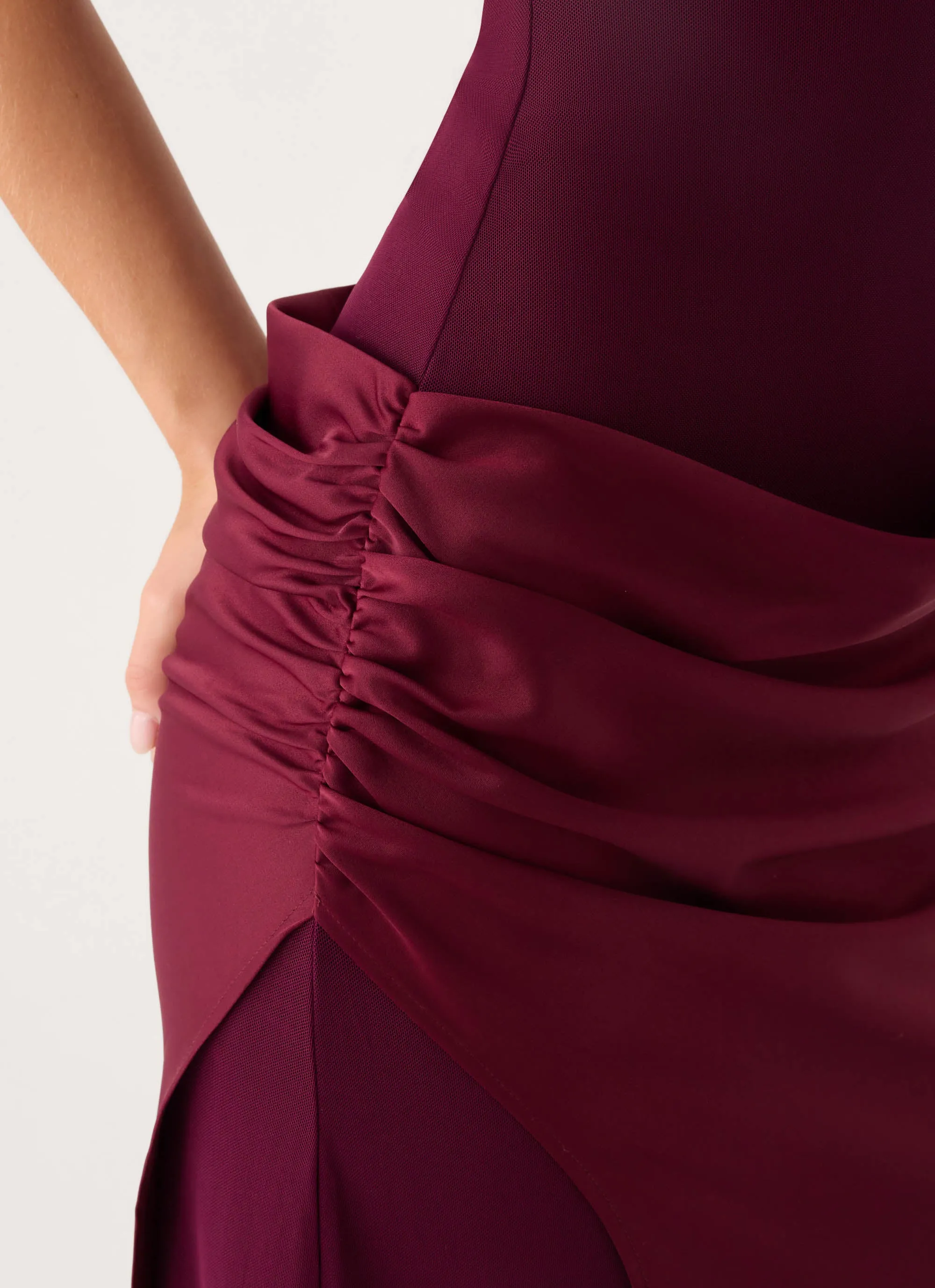 Charmaine Maxi Dress - Deep Maroon sold by Peppermayo product image thumbnail 5