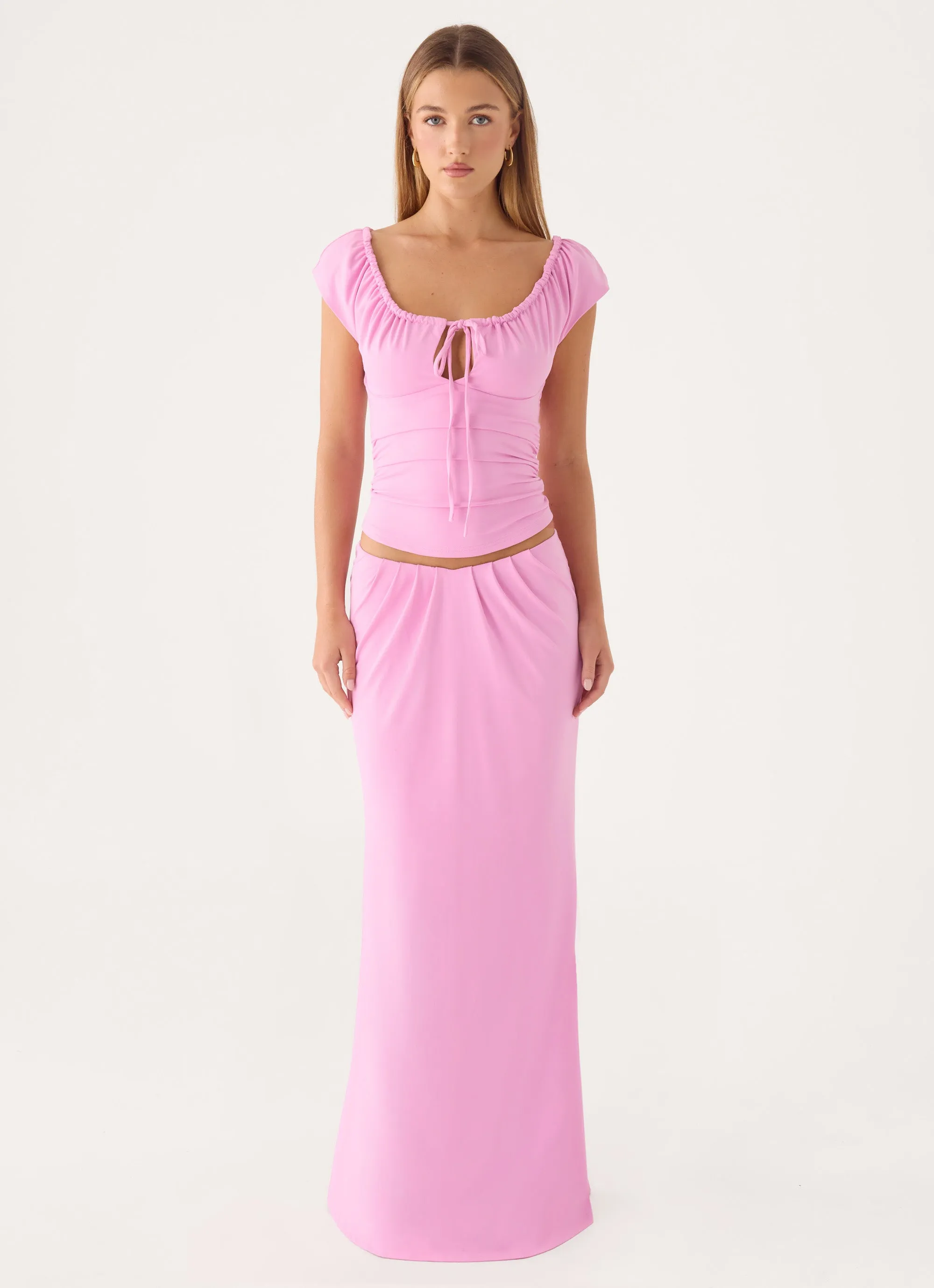 Small Moments Pleated Maxi Skirt - Pink sold by Peppermayo product image thumbnail 3