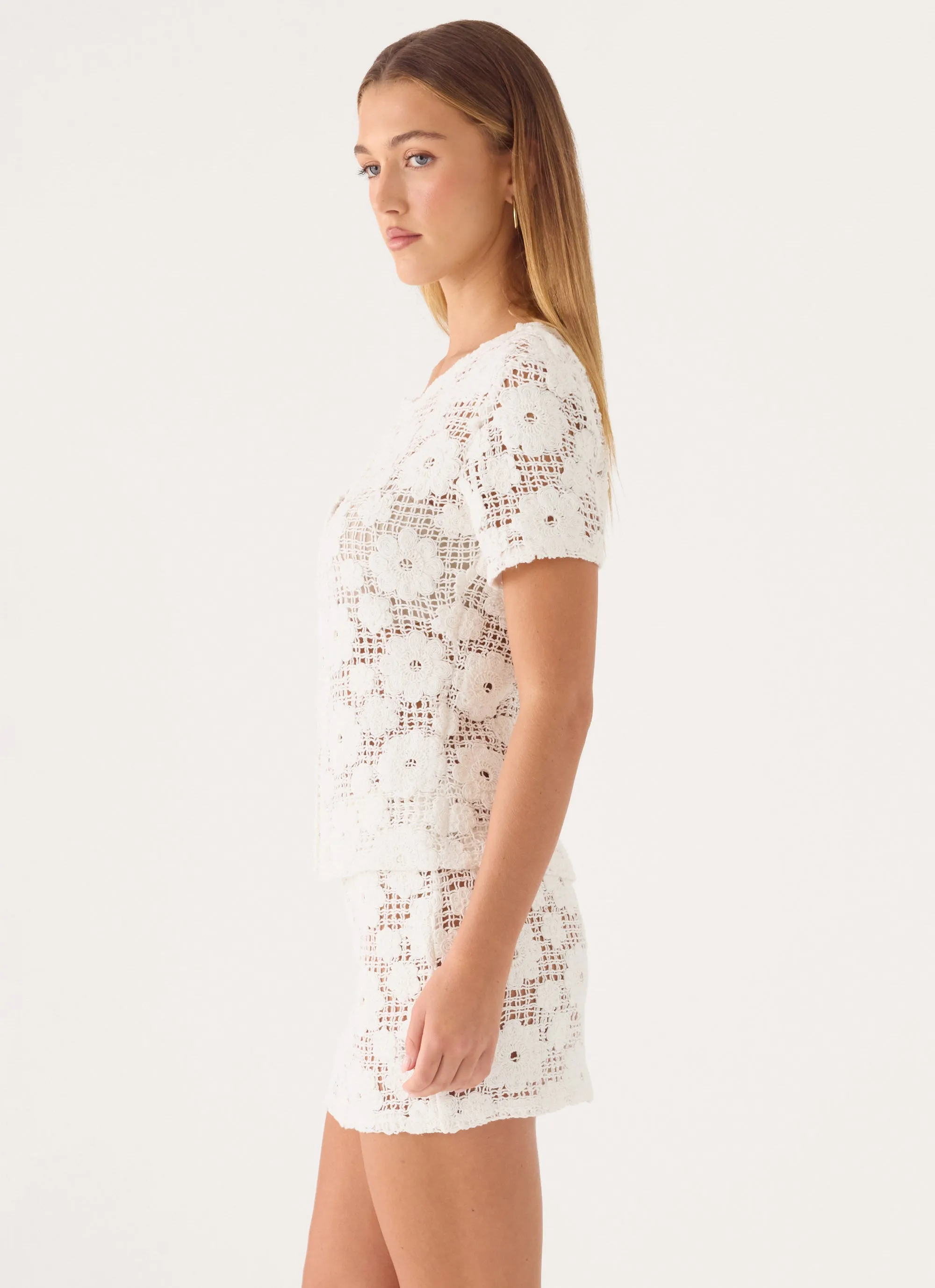 Nyxie Crochet Top - White sold by Peppermayo product image thumbnail 5