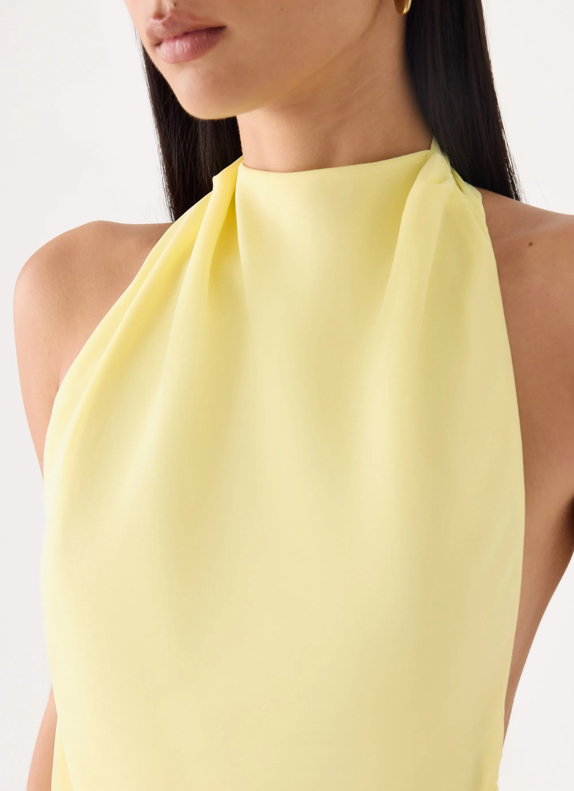 Oria Halter Maxi Dress - Yellow sold by Peppermayo product image thumbnail 4