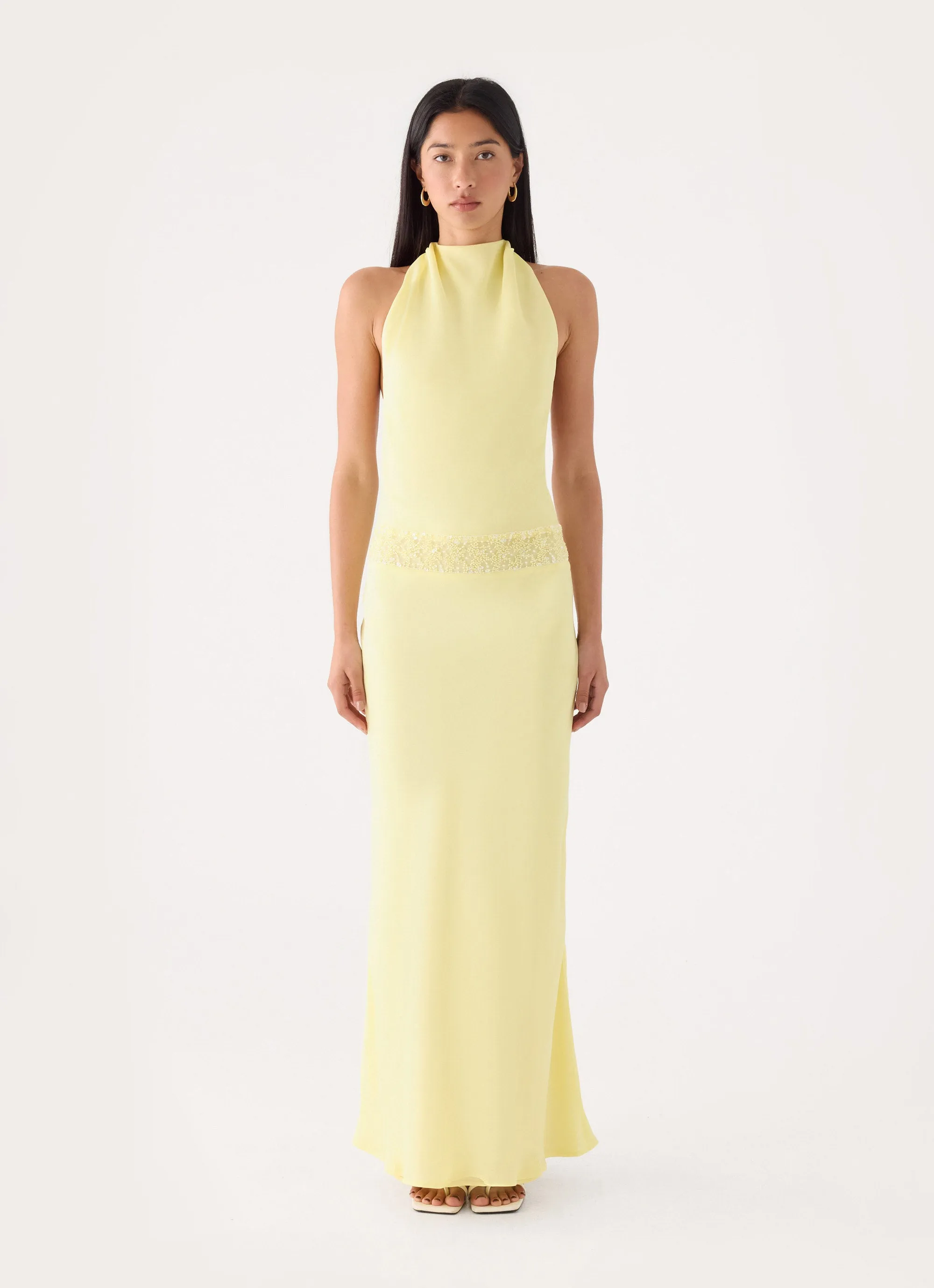 Oria Halter Maxi Dress - Yellow sold by Peppermayo product image thumbnail 5