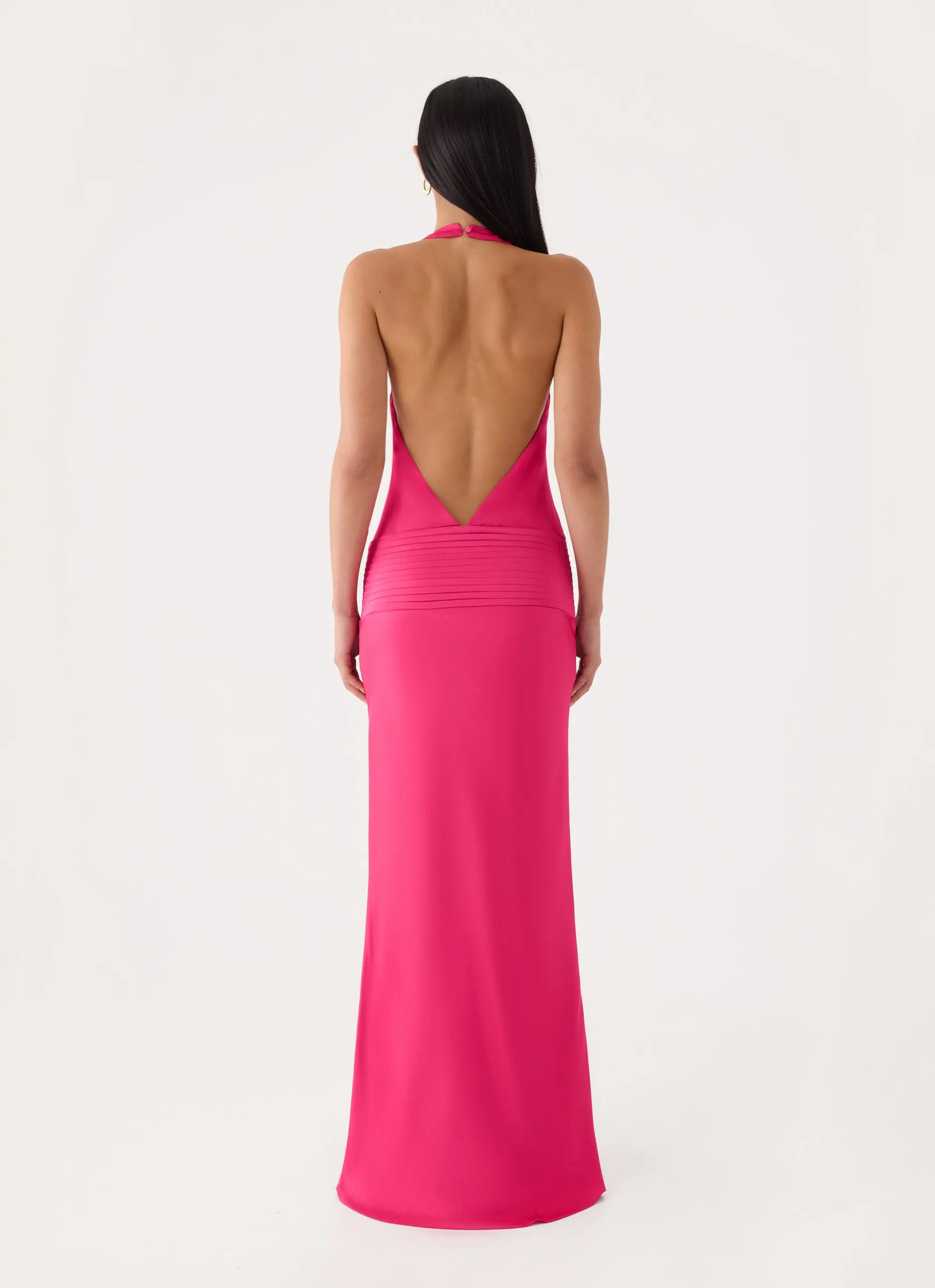 Zarita Halter Maxi Dress - Fuchsia sold by Peppermayo product image thumbnail 2